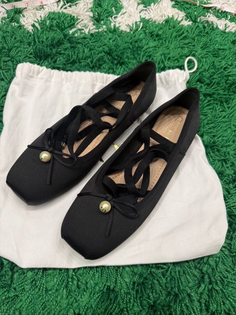 Dior Dior Silk Lace-Up Ballet Flats - dmc Size US 7.5 / EU 40-41 - 1 Thumbnail