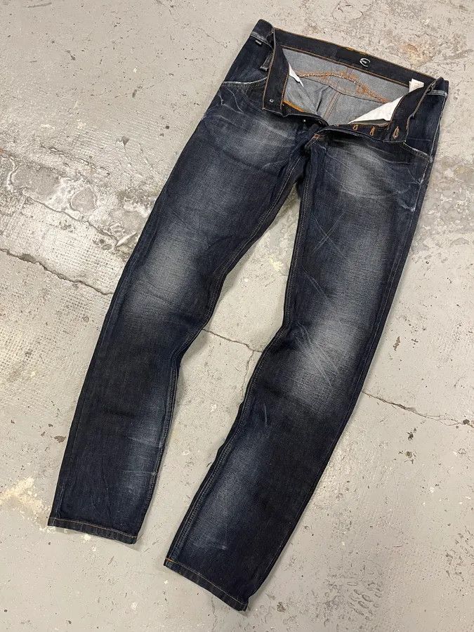 Designer × Just Cavalli × Vintage AW2010 Cavalli Brut Marin Faded Denim Slim Jeans Size US 30 / EU 46 - 6 Thumbnail