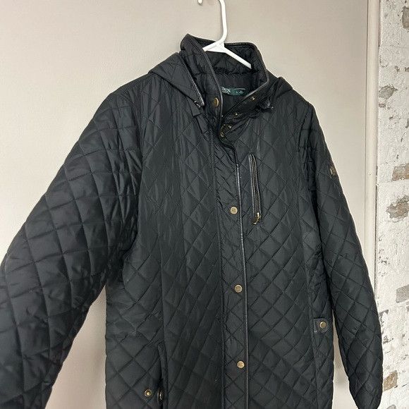 Ralph Lauren Ralph Lauren Black Quilted Field Coat Size L / US 10 / IT 46 - 2 Thumbnail