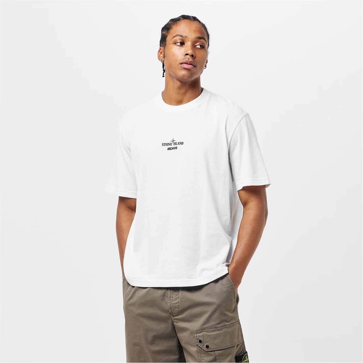 Stone Island o1g2r1mq0526 Oversized T-Shirt in White Size US S / EU 44-46 / 1 - 3 Thumbnail