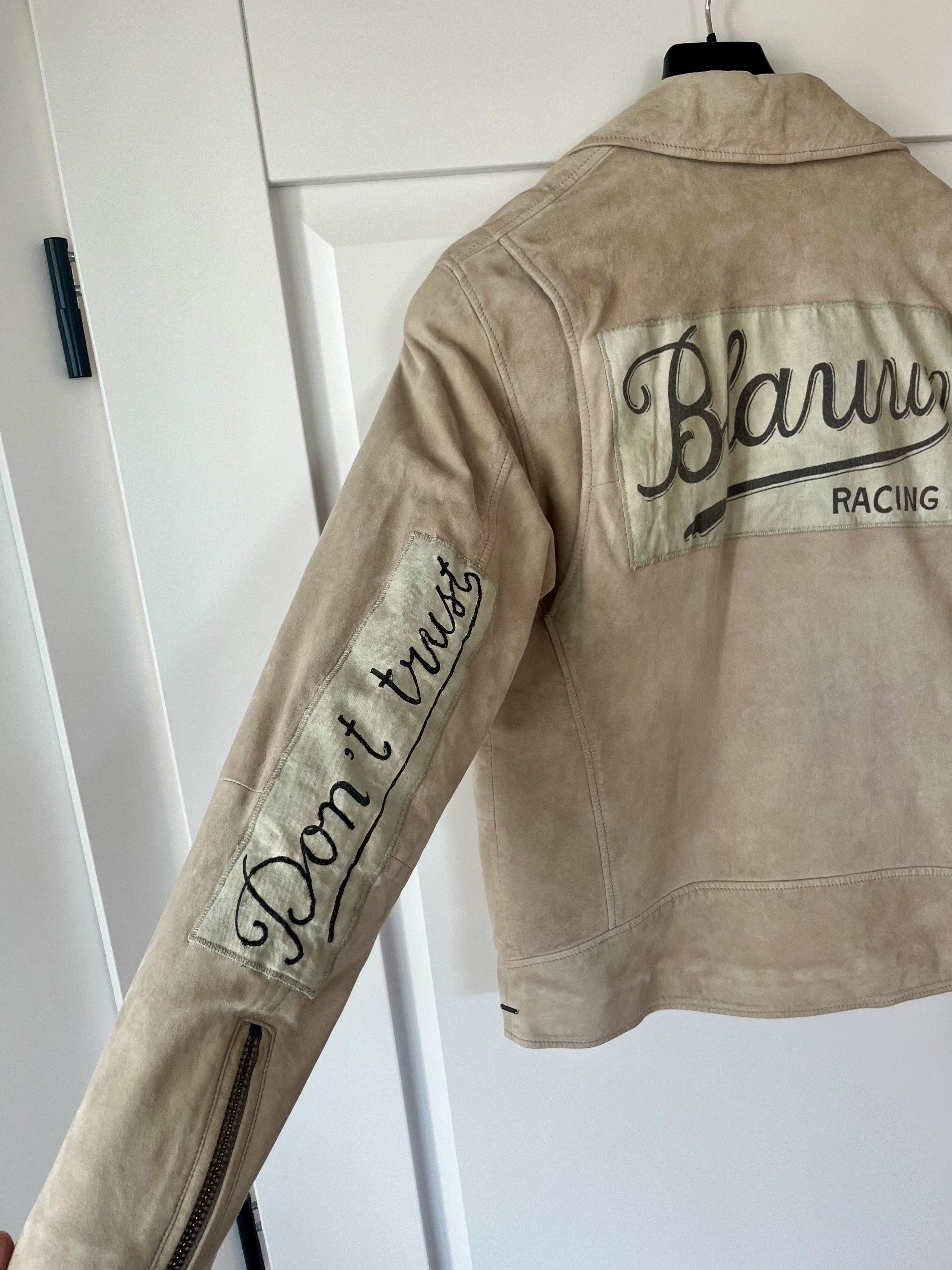 Scotch & Soda Scotch & Soda Amsterdam Blauw Suede Biker Jacket Size M Size US M / EU 48-50 / 2 - 10 Thumbnail