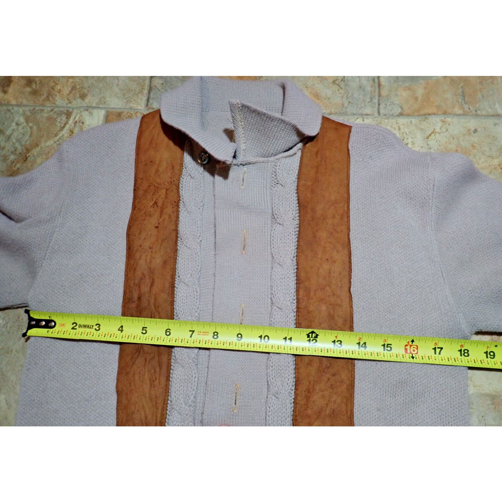 Vintage VINTAGE 60s Juilliard Cardigan Sweater Mens S Rockabilly Leather Acrylic Knit Size US S / EU 44-46 / 1 - 7 Thumbnail