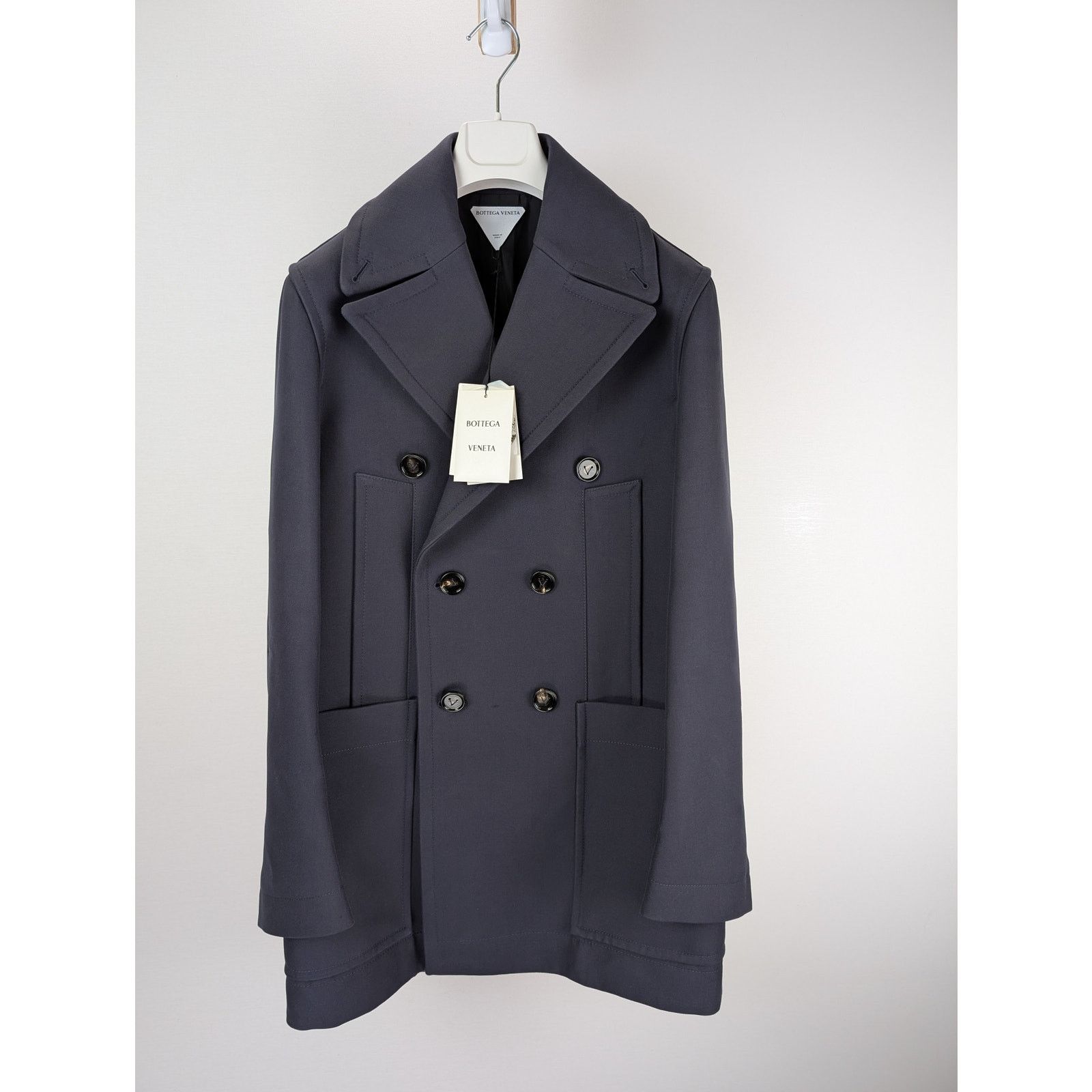 o1rshd1 Splittable Cotton Twill Coat in Abyss Blue
