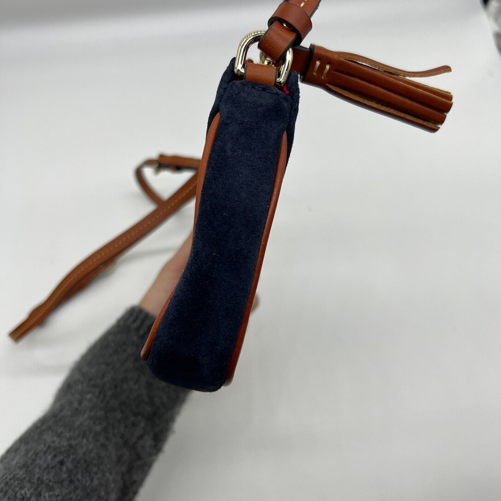 Dooney & Bourke Dooney & Bourke Suede Slim Crossbody Bags Navy Size ONE SIZE - 5 Thumbnail