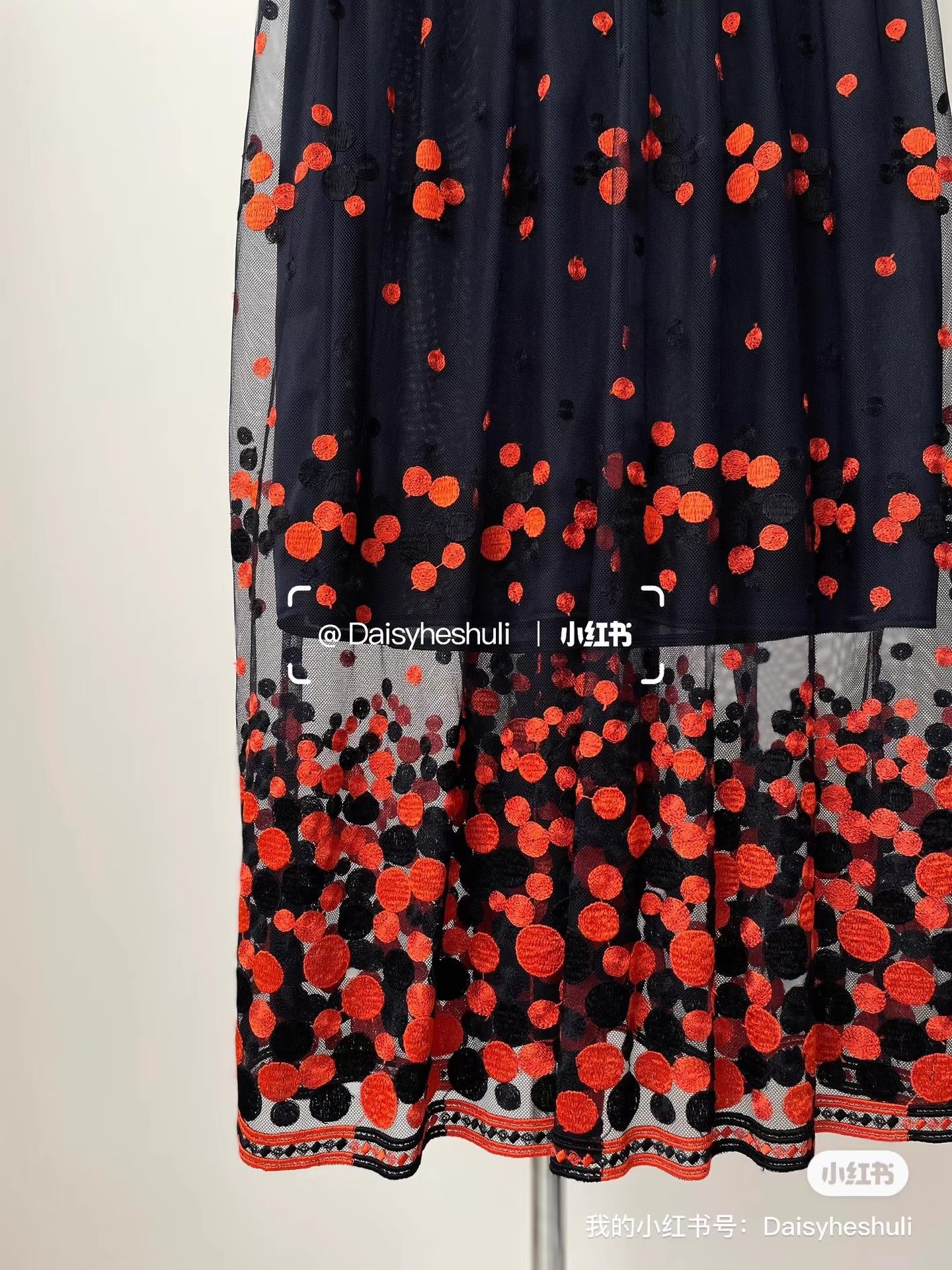 Comme des Garcons Comme des Garçons CDG Robe Mesh Embroidered Dress Ｑ24 Size M / US 6-8 / IT 42-44 - 3 Thumbnail