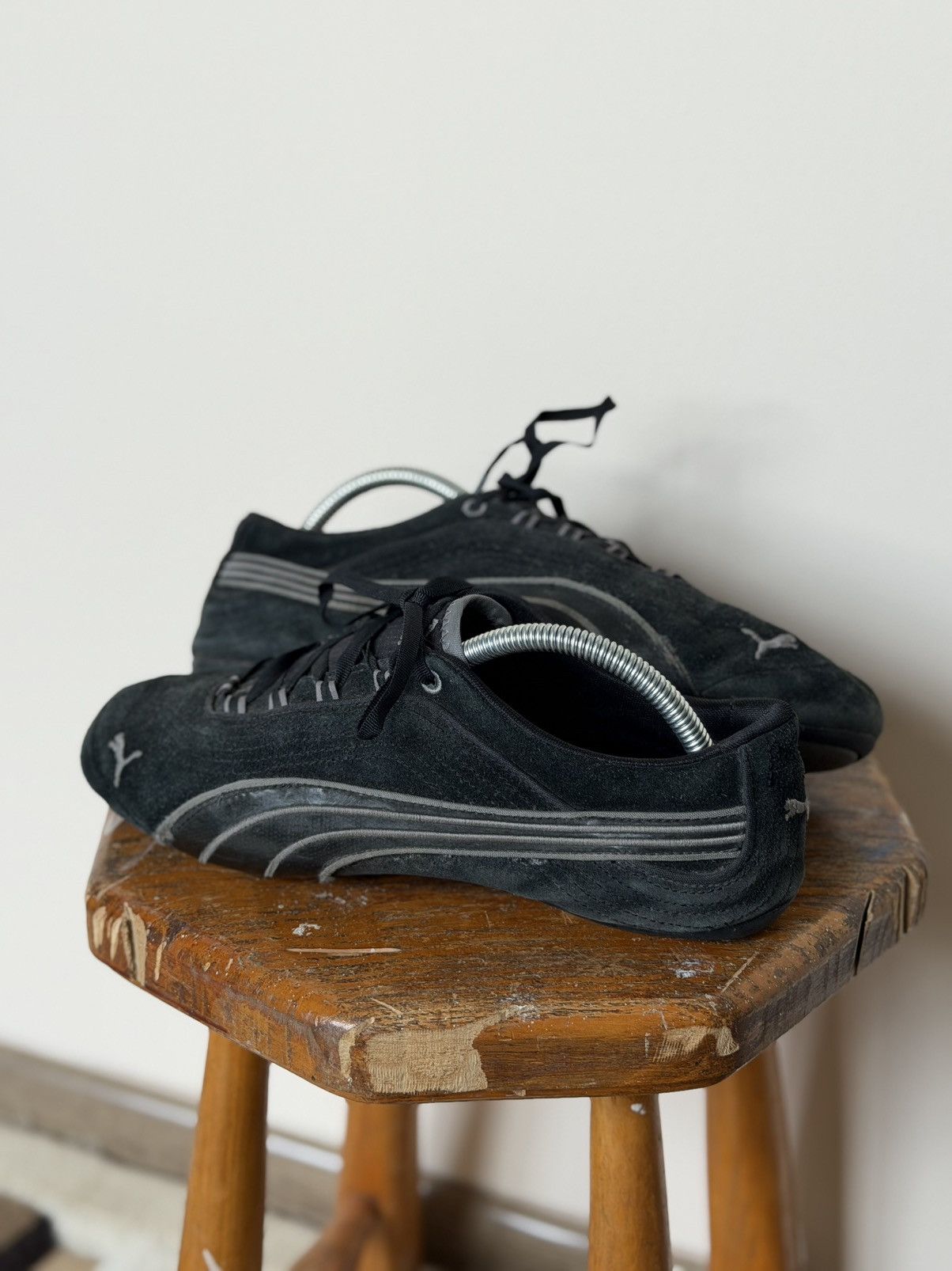 Puma Puma Speedcat Black Leather Suede Sneakers Y2K Size US 7 / EU 40 - 2 Thumbnail