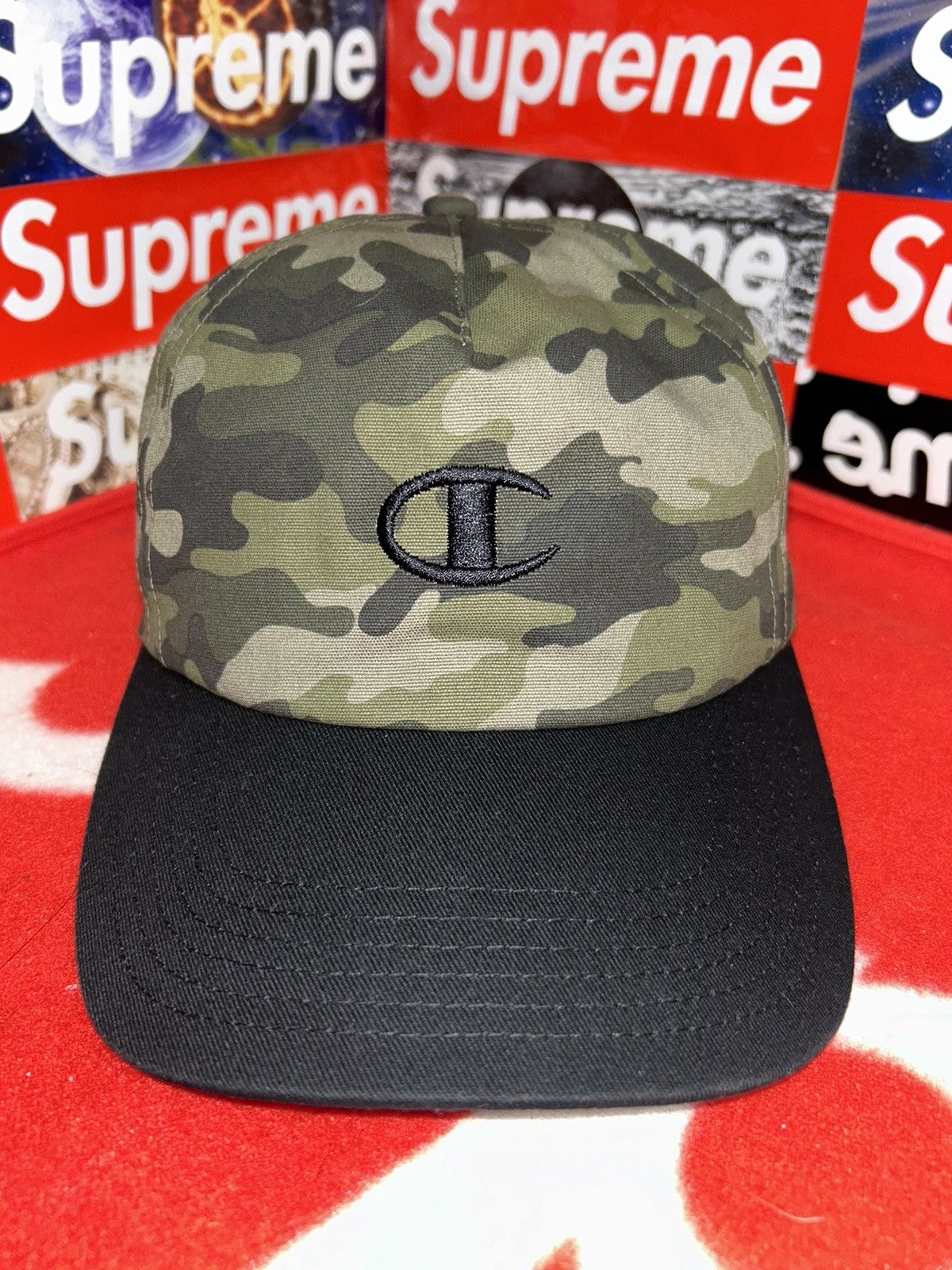 Champion CHAMPION CAMO MILITARY GREEN ADJUSTABLE STRAP CAP HAT Size ONE SIZE - 1 Thumbnail