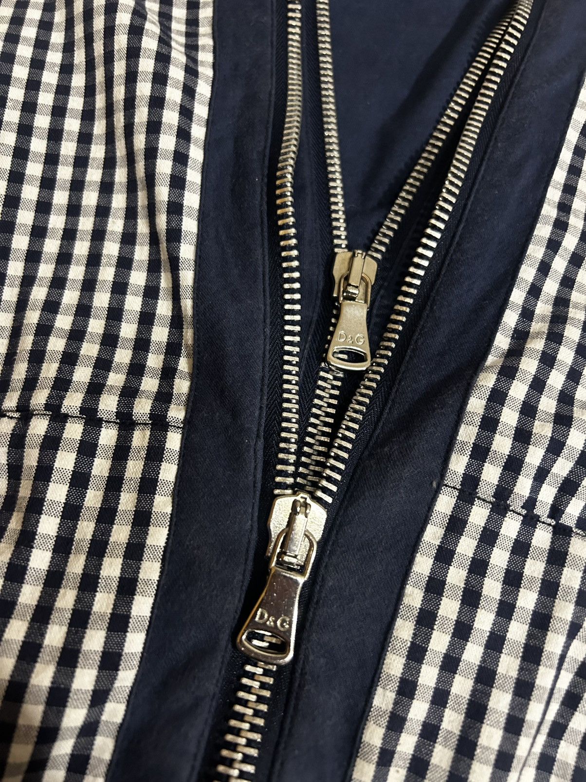 Dolce & Gabbana D&G Dolce & Gabbana Archive Hybrid Gingham Layered Jacket Size US S / EU 44-46 / 1 - 3 Thumbnail