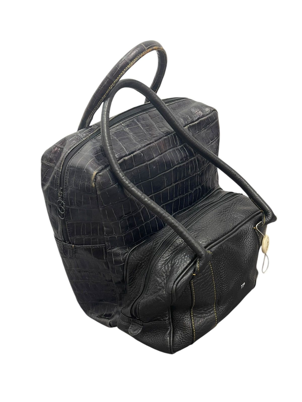 Genuine Leather Crocodile Embossed Theatre Product Japan Hand Carry Bag 1🟩8 Size ONE SIZE - 3 Thumbnail