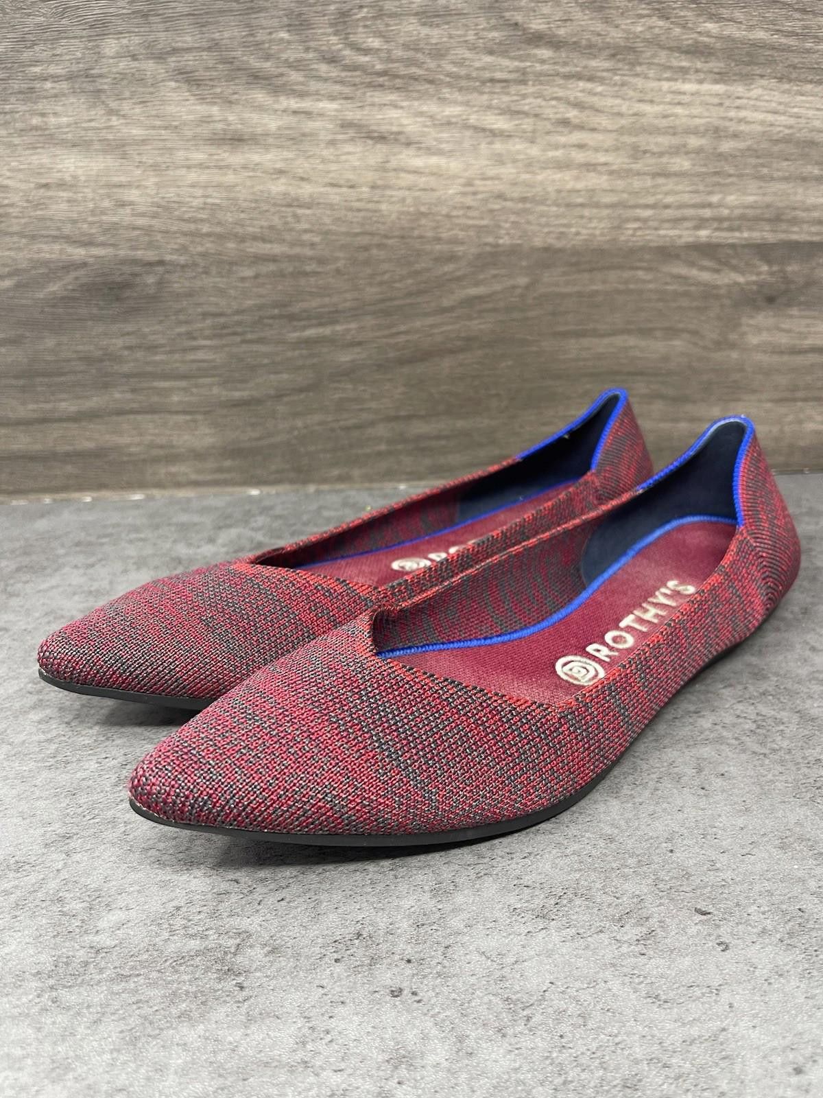 Rothy's Rothys The Point Flats Womens Size 9 Red Slip On Pointed Size US 9 / IT 39 - 2 Thumbnail