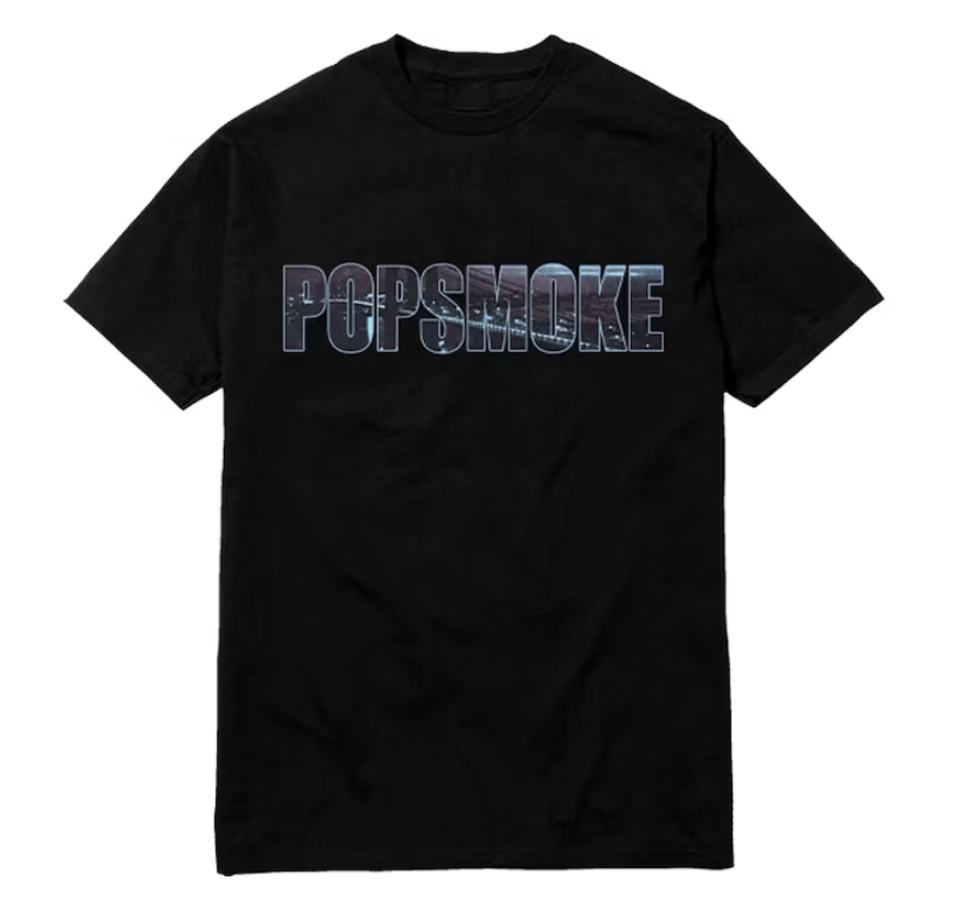 image of Pop Smoke X Vlone Wraith Tee in Black, Men's (Size 2XL)