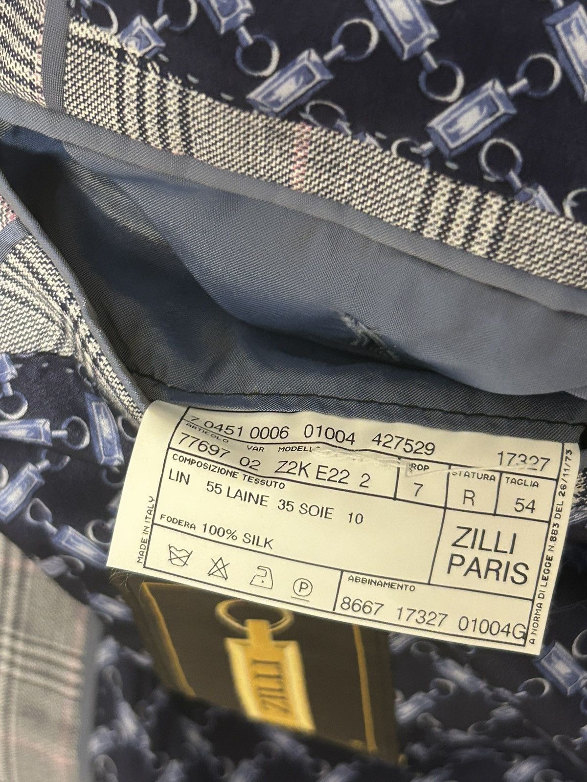 Zilli Zilli Mens Grey Blazer Size 54 Linen/Wool/Silk Size 54R - 5 Thumbnail