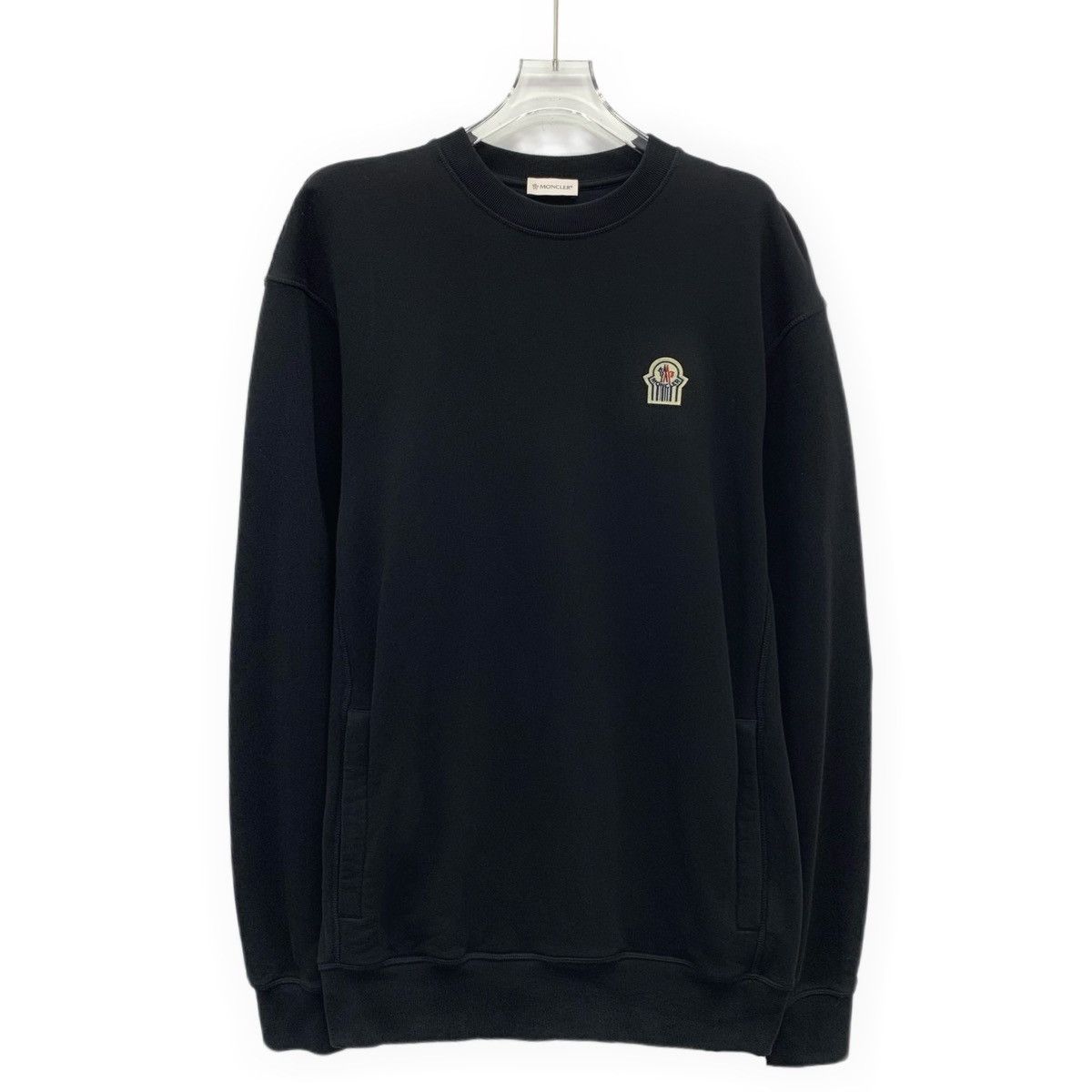Moncler Moncler Black Logo Long Sleeve Sweatshirt K26WX Size US S / EU 44-46 / 1 - 1 Thumbnail
