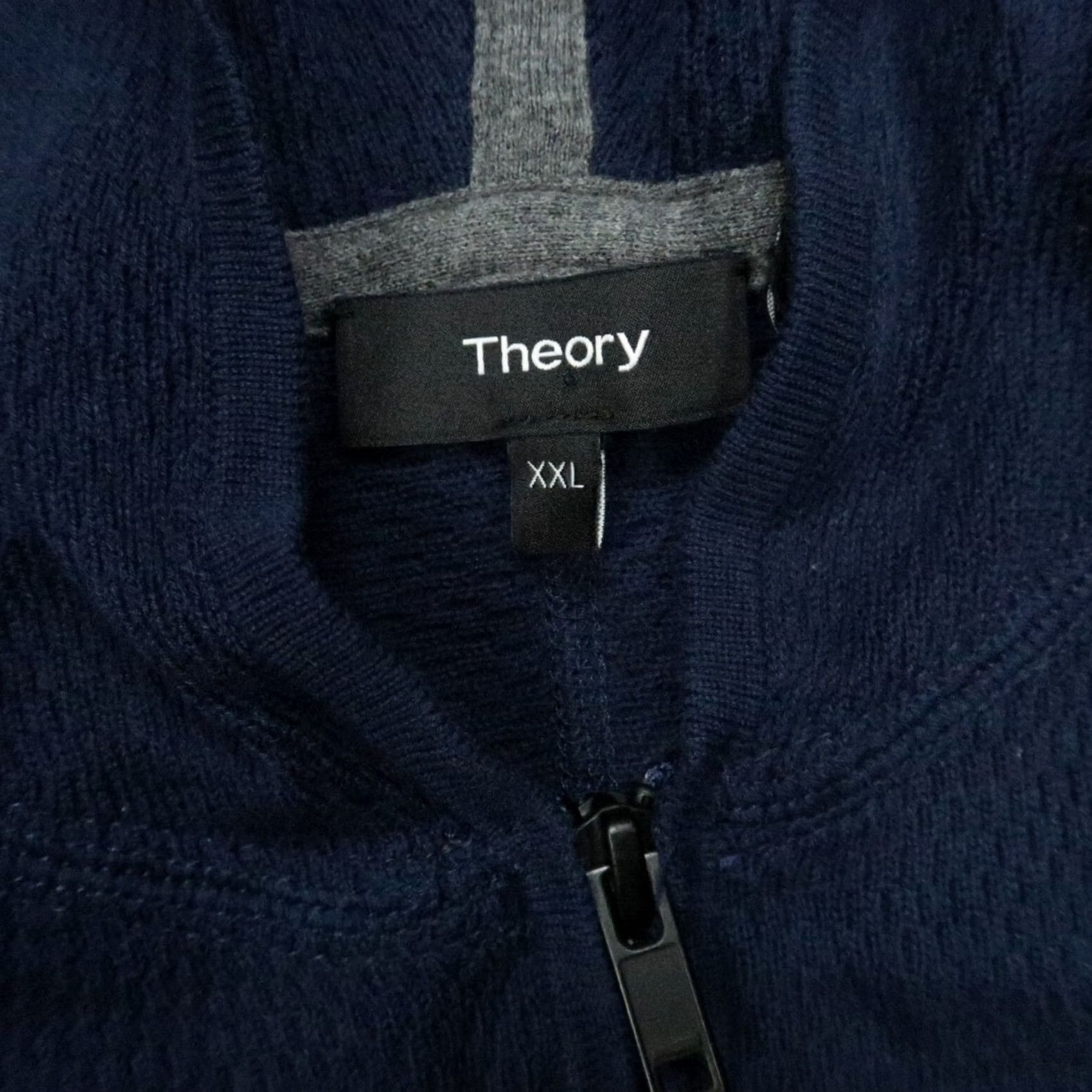 Theory Theory Hoodie Mens Large Blue Full Zip Pockets Hooded Shirt Sweater Knit Cotton Slim Regular Brand: Theory, Men, Blues Size US L / EU 52-54 / 3 - 3 Thumbnail