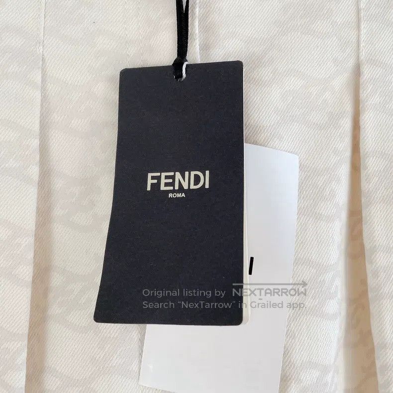 Fendi Fendi White Printed Shorts Size 25" / US 0 / IT 36 - 5 Thumbnail