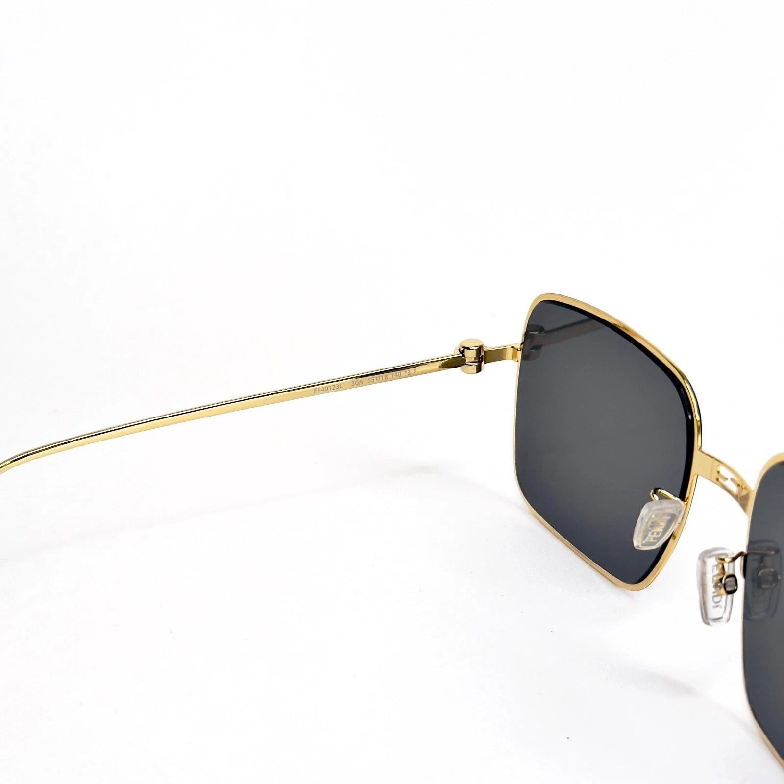 Fendi FENDI BAGUETTE 40123 Gold Fashion Sunglasses FE40123U 30A Size ONE SIZE - 2 Thumbnail