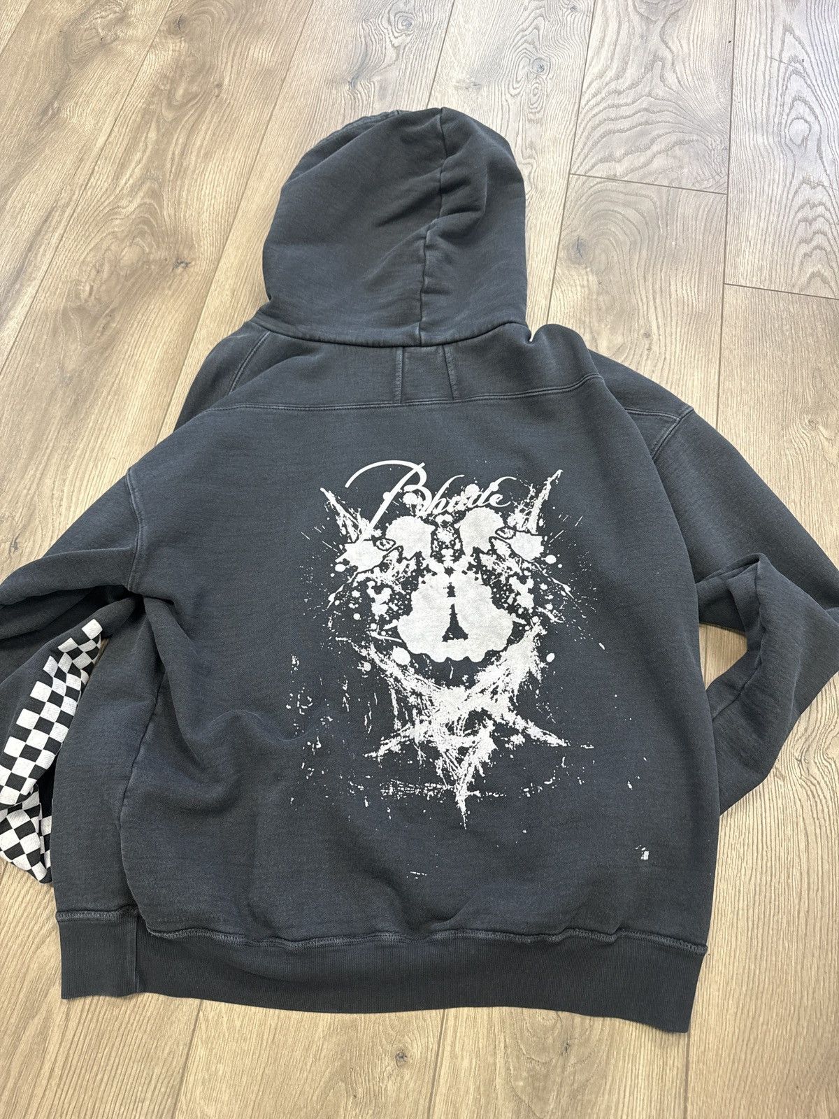 Rhude Rhude back logo hooded sweatshirt black Size US M / EU 48-50 / 2 - 1 Thumbnail