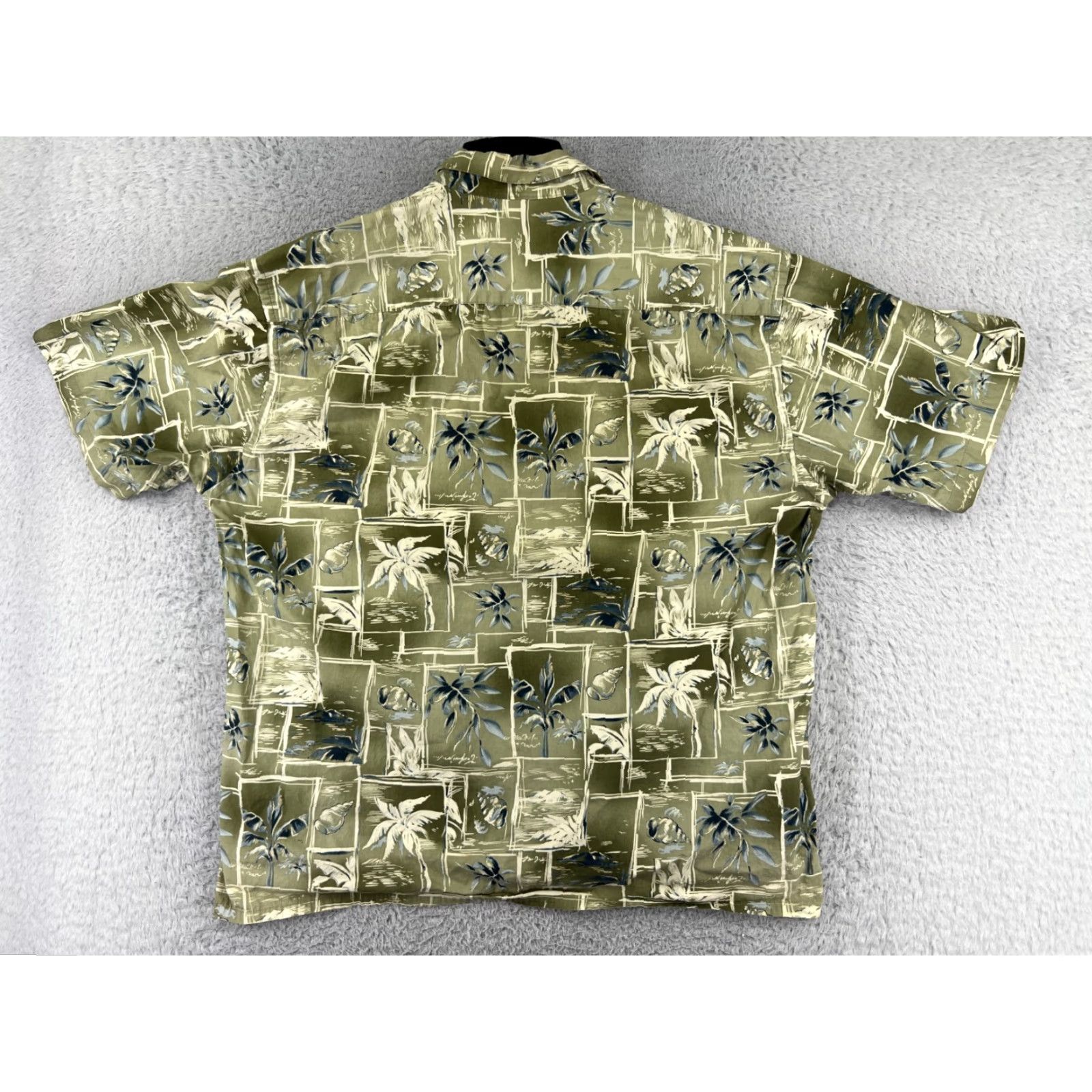 Vintage Campia Moda Campia Shirt Men XL Green Button Up 100% Cotton Floral Aloha Hawaiian Beach Vacation Size US XL / EU 56 / 4 - 2 Thumbnail