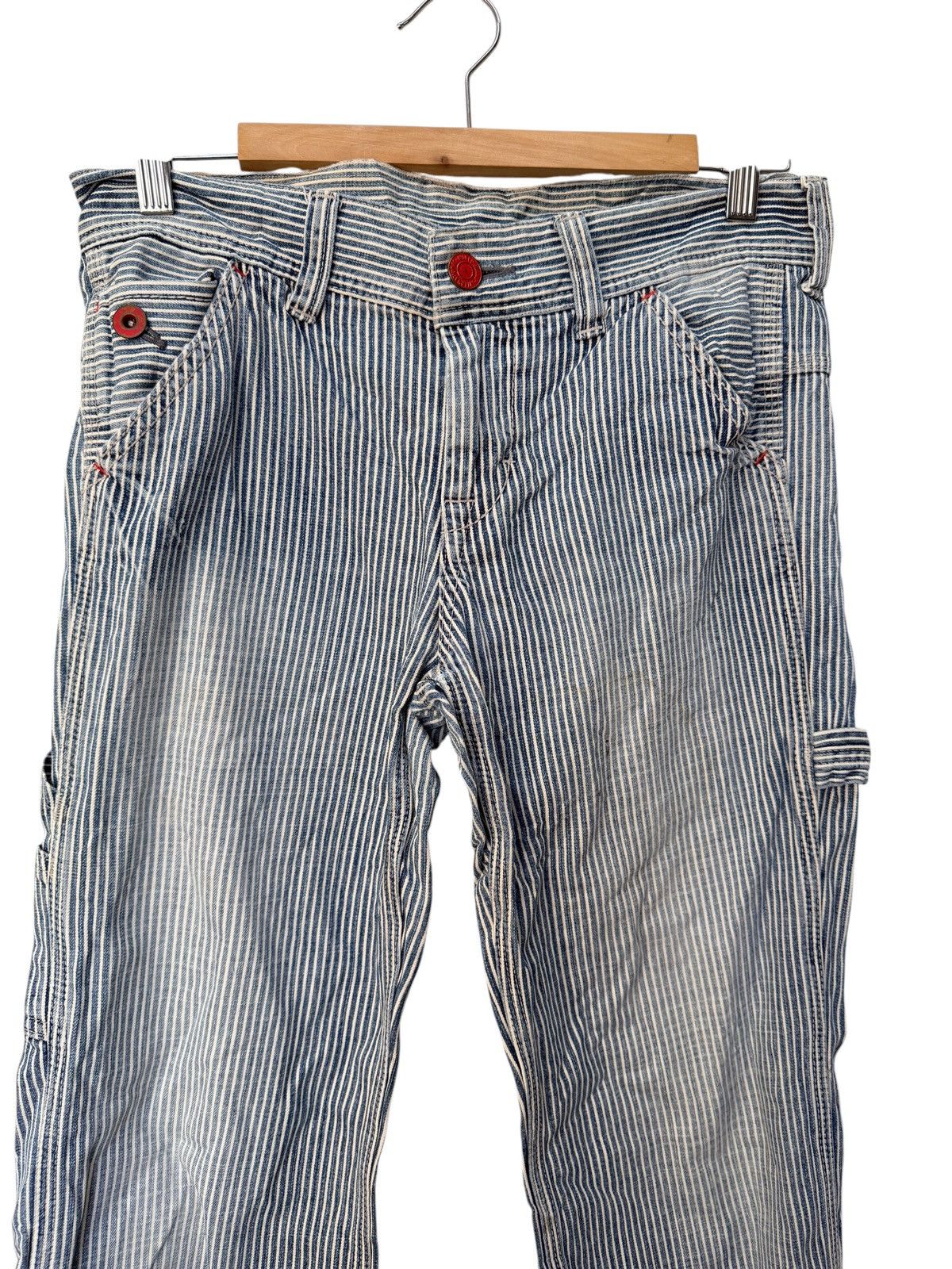 Japanese Brand Vintage Cuetieen Stripe Pants Size 32" / US 10 / IT 46 - 2 Thumbnail