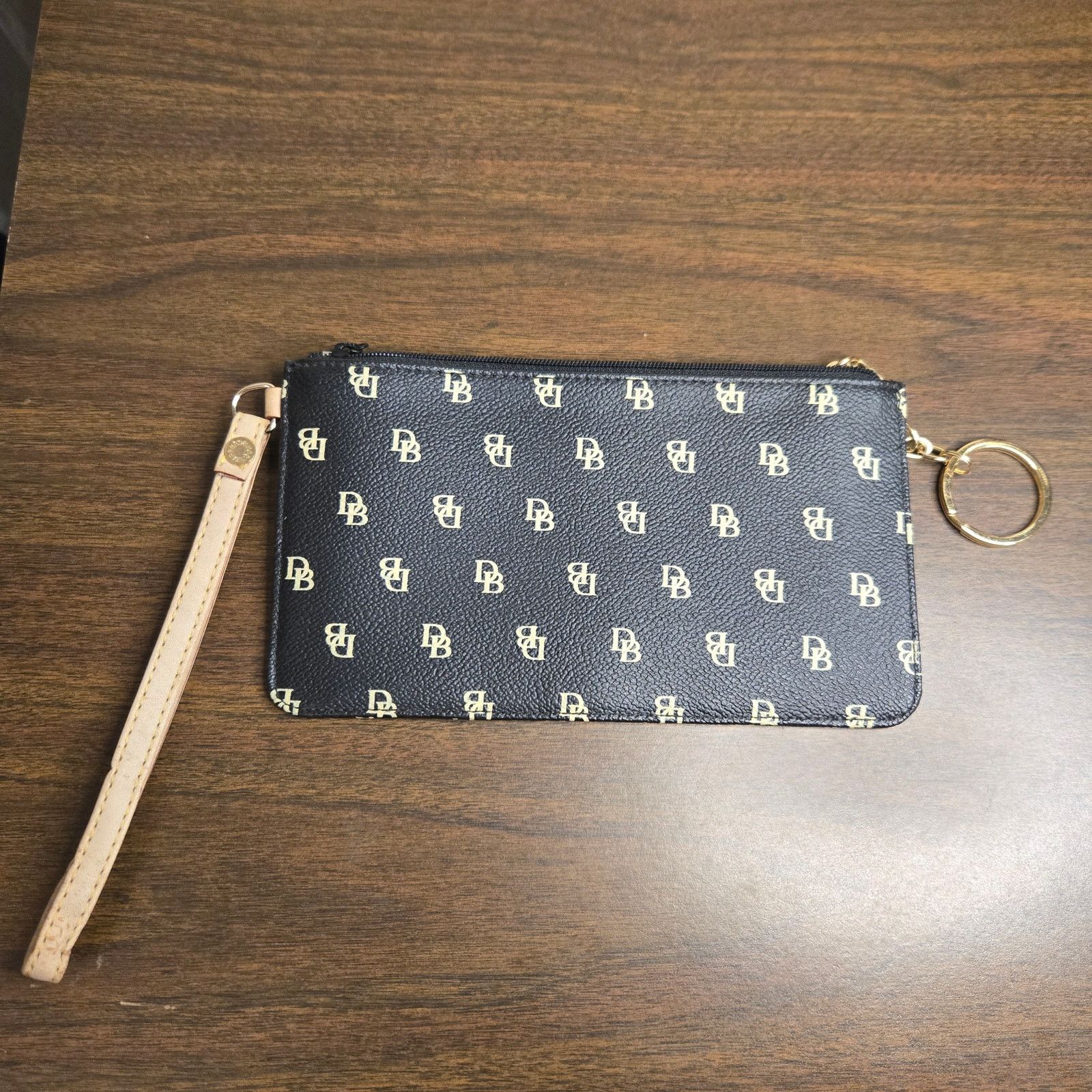 Dooney & Bourke Dooney Bourke Signature DB Monogram Wristlet Pouch Leather Size ONE SIZE - 2 Thumbnail
