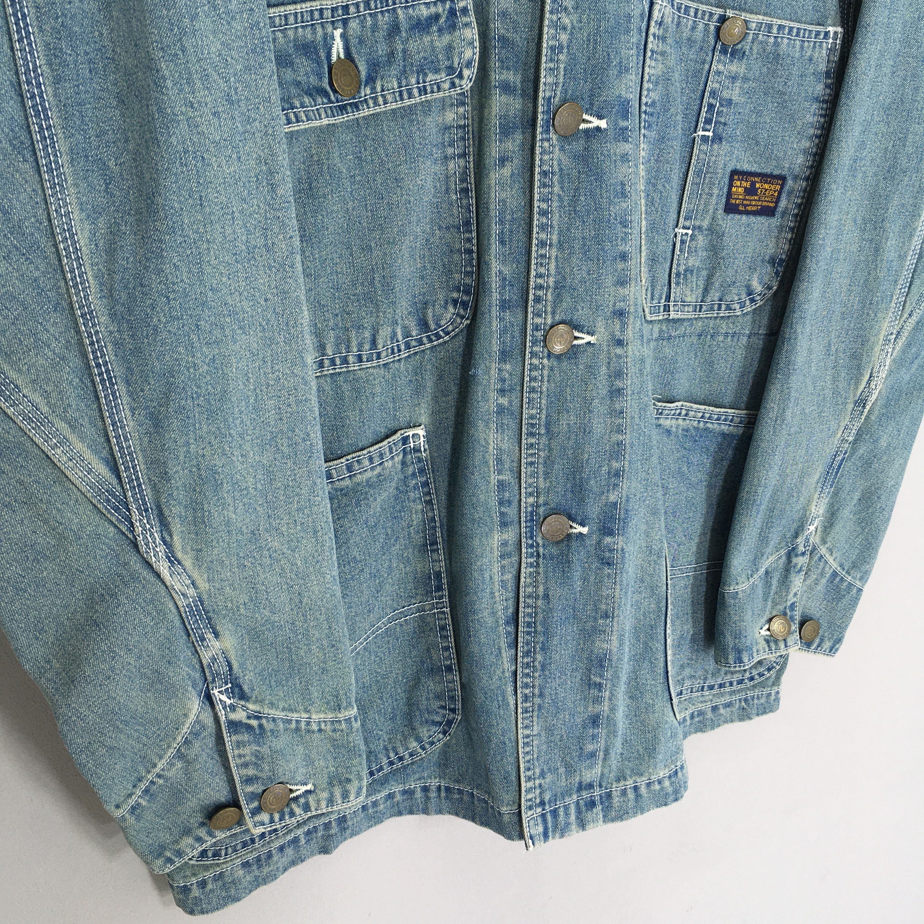 Vintage Vintage 90s GL Heart Union Made Workers Denim Jacket Medium Size US M / EU 48-50 / 2 - 4 Thumbnail