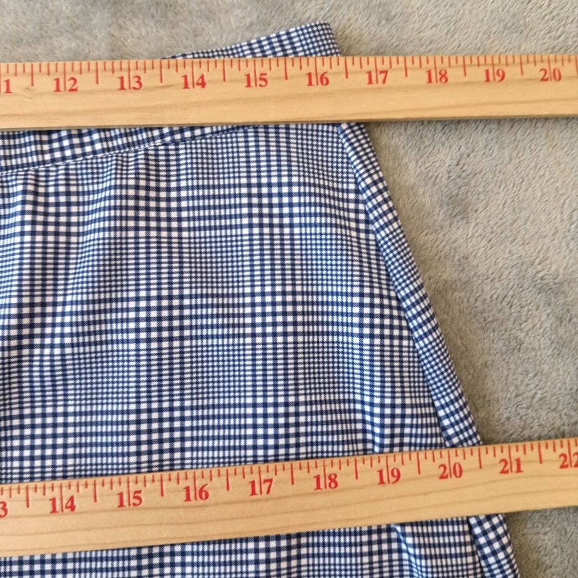 Peter Millar Peter Millar Skort XL Short Blue Plaid Wicking Elastic Waist Women Regular Polyester Spandex Size 40" / US 18 - 3 Thumbnail
