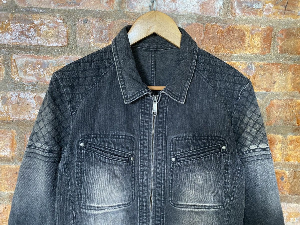 5351 POUR LES HOMMES Diamond stitch faded detailing wash denim Jacket Size US M / EU 48-50 / 2 - 3 Thumbnail