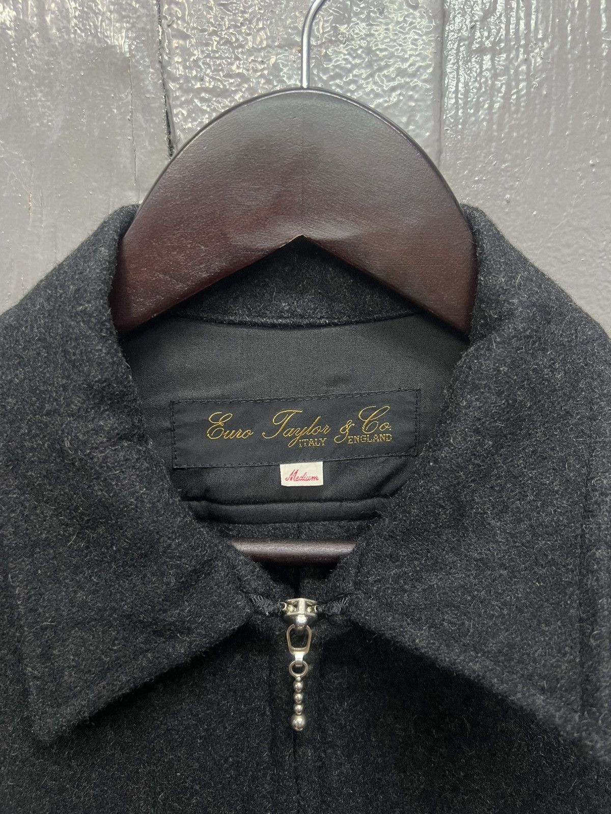 Japanese Brand Euro Taylor & Co Wool Zipper Jacket Size US M / EU 48-50 / 2 - 7 Thumbnail