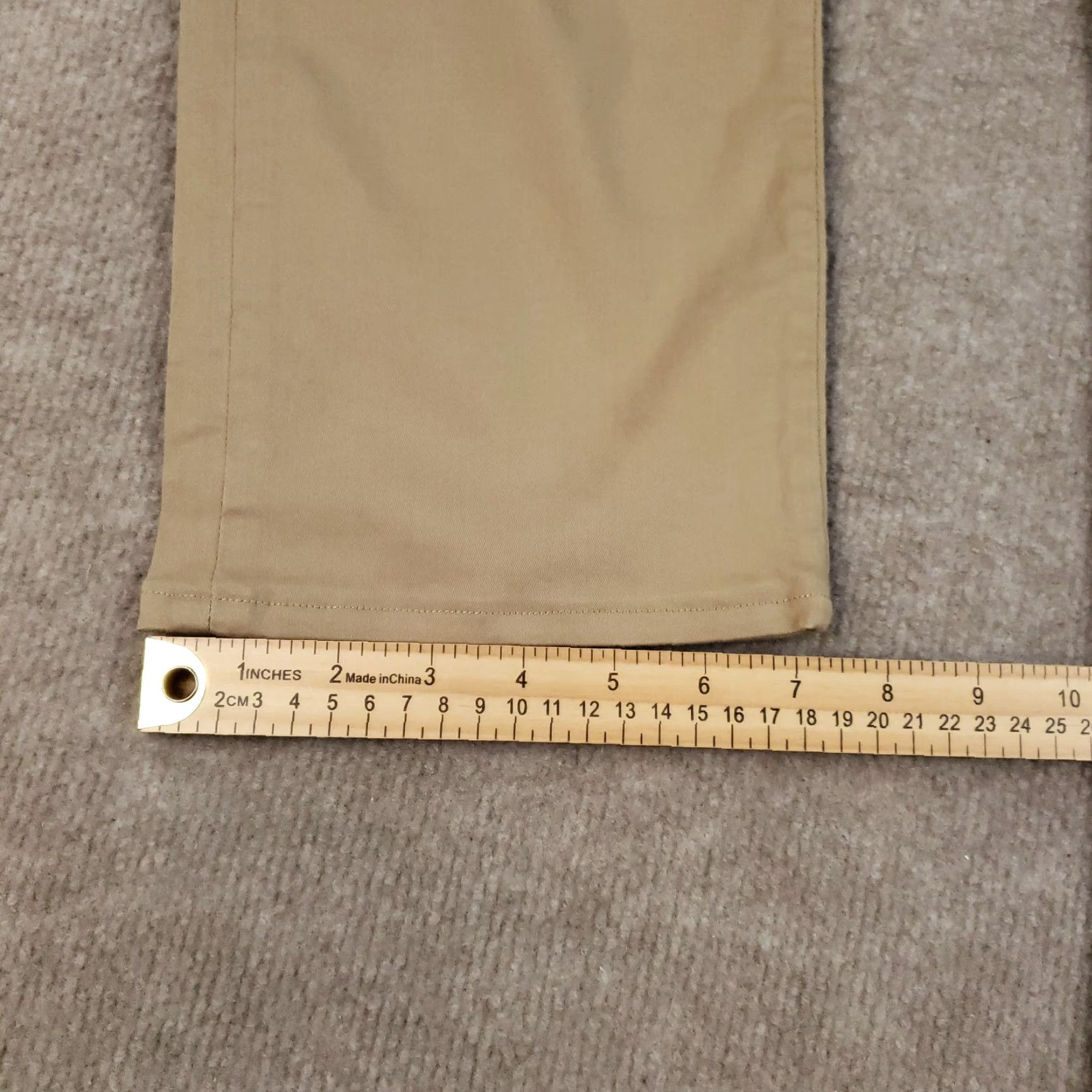 Vintage 34 Heritage Mens Pants 31x24 Brown Chino Flat Front Comfort Classic Regular Zip Straight Size US 31 - 4 Thumbnail