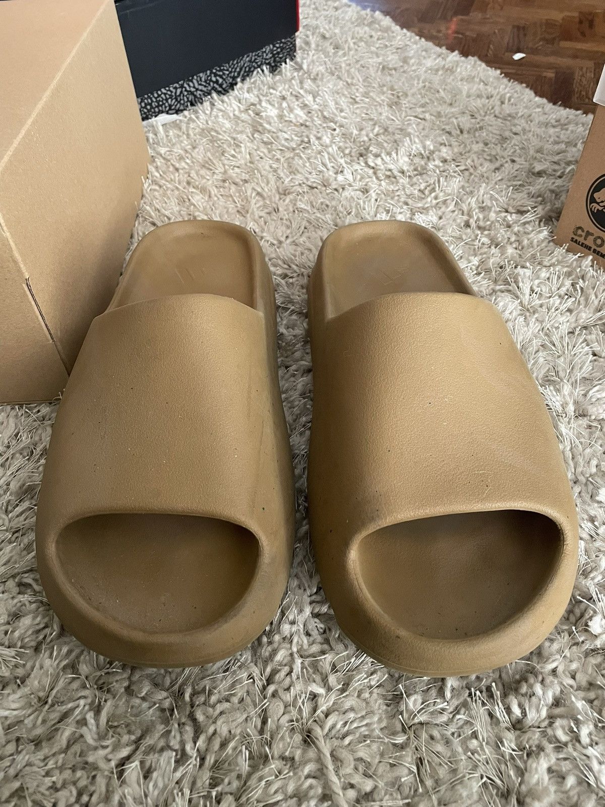 Adidas × Kanye West Adidas Yeezy Slides Ochre Size US 14 / EU 47 - 4 Thumbnail