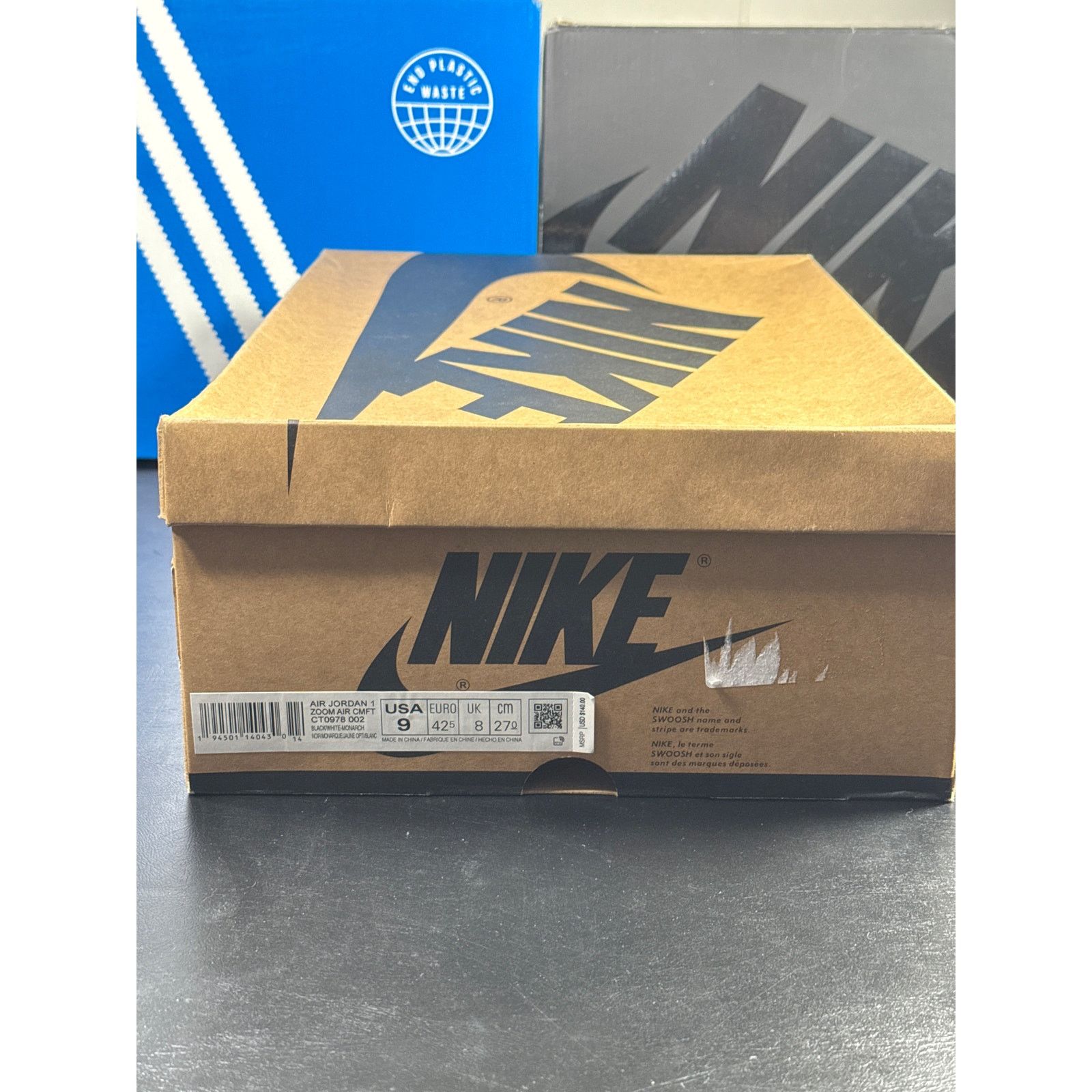 Jordan Brand Jordan 1 High Zoom Air CMFT -Black Monarch - Sz 9M Size US 9 / EU 42 - 5 Thumbnail