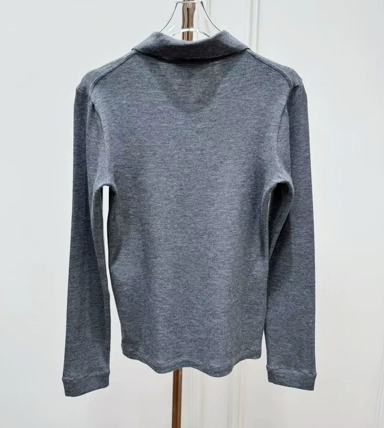 Loro Piana LORO PIANA Gray stretch knit top Size S / US 4 / IT 40 - 2 Thumbnail