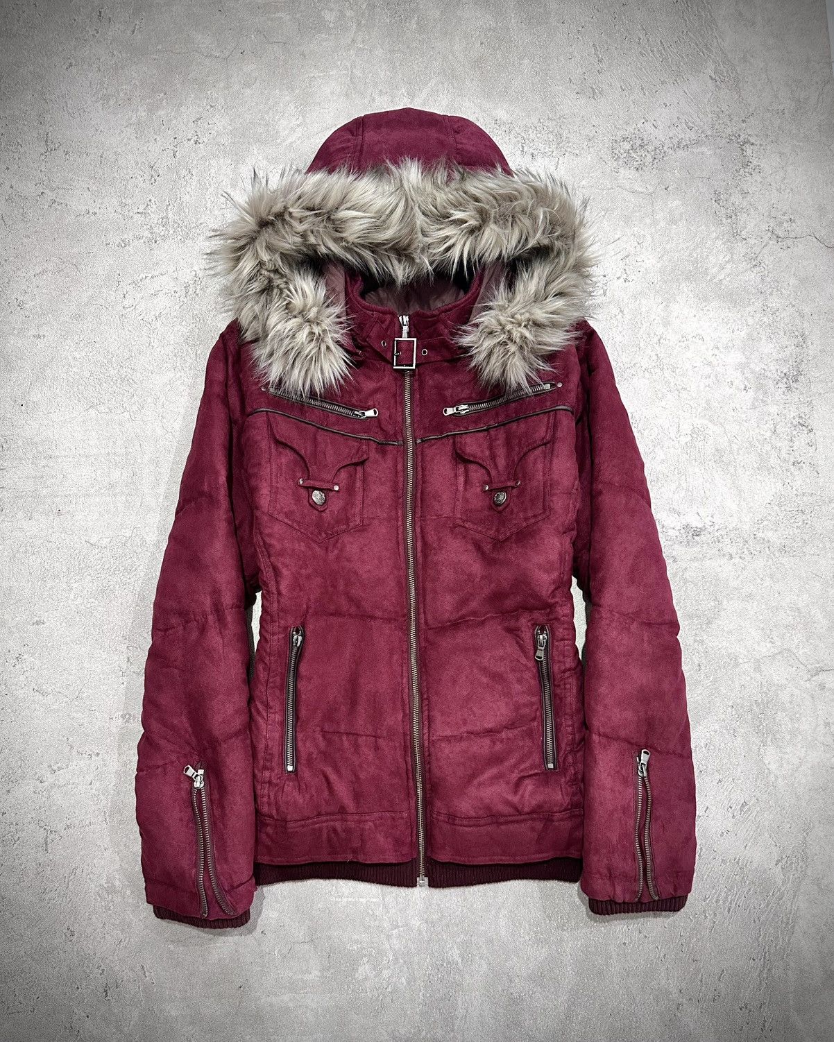 Japanese Brand Vkei RussK Faux Fur Riders Jacket Backlash Ifsix