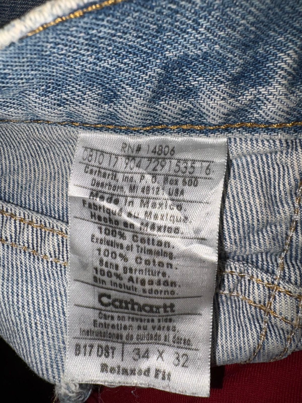 Carhartt Vintage x Y2K x Carhartt Denim Jeans Size US 34 / EU 50 - 8 Thumbnail