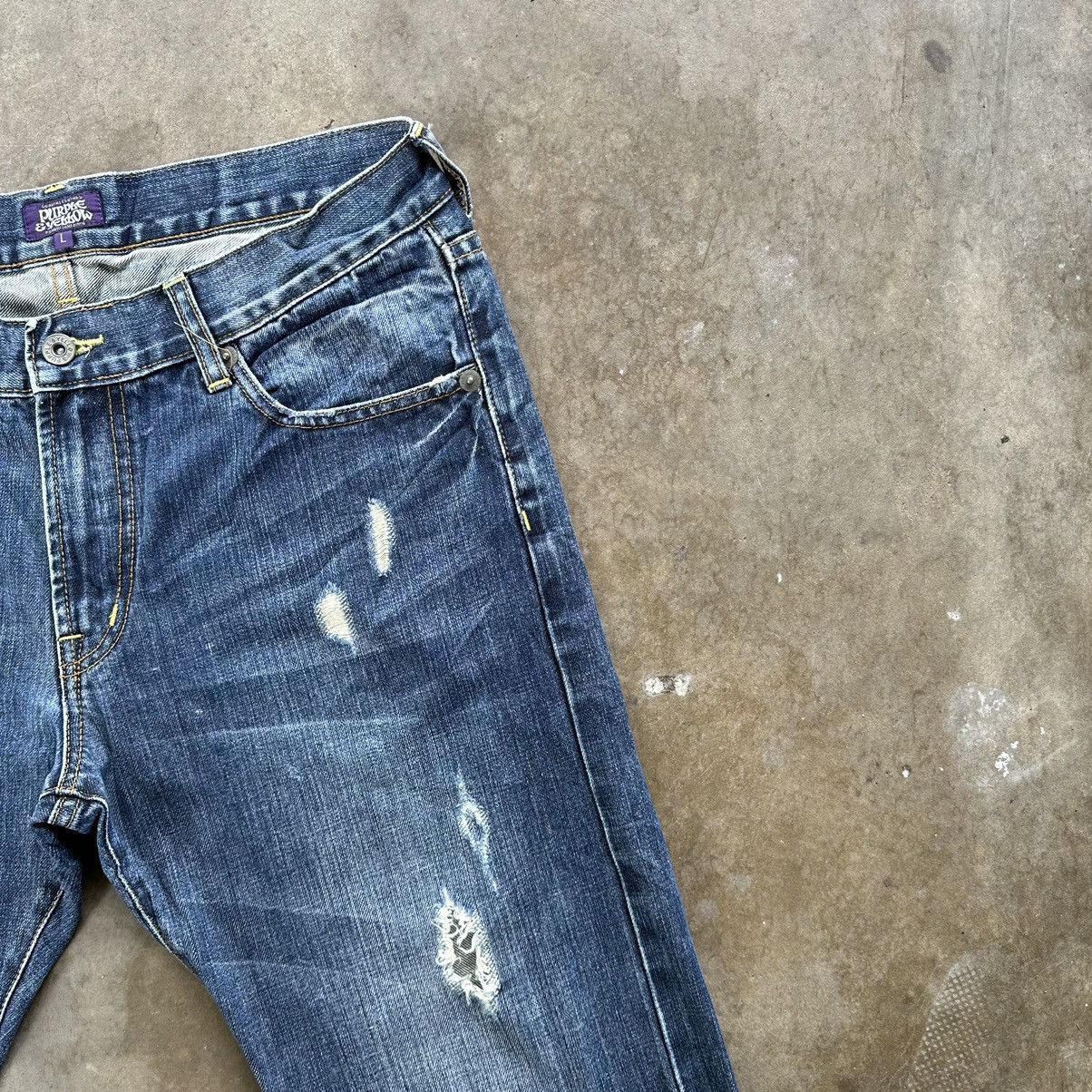 Japanese Brand Vintage Japanese Jean Distressed Faded Denim Pant W33 Size US 33 - 5 Thumbnail