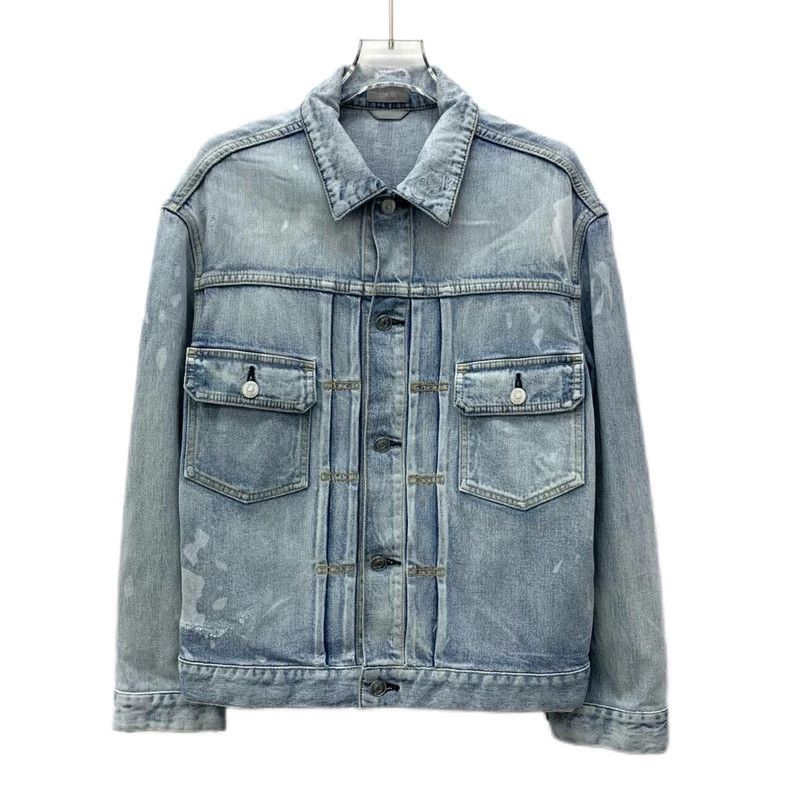 Dior Dior Co-branded blue logo embroidered ink splash design was Size US S / EU 44-46 / 1 - 1 Thumbnail