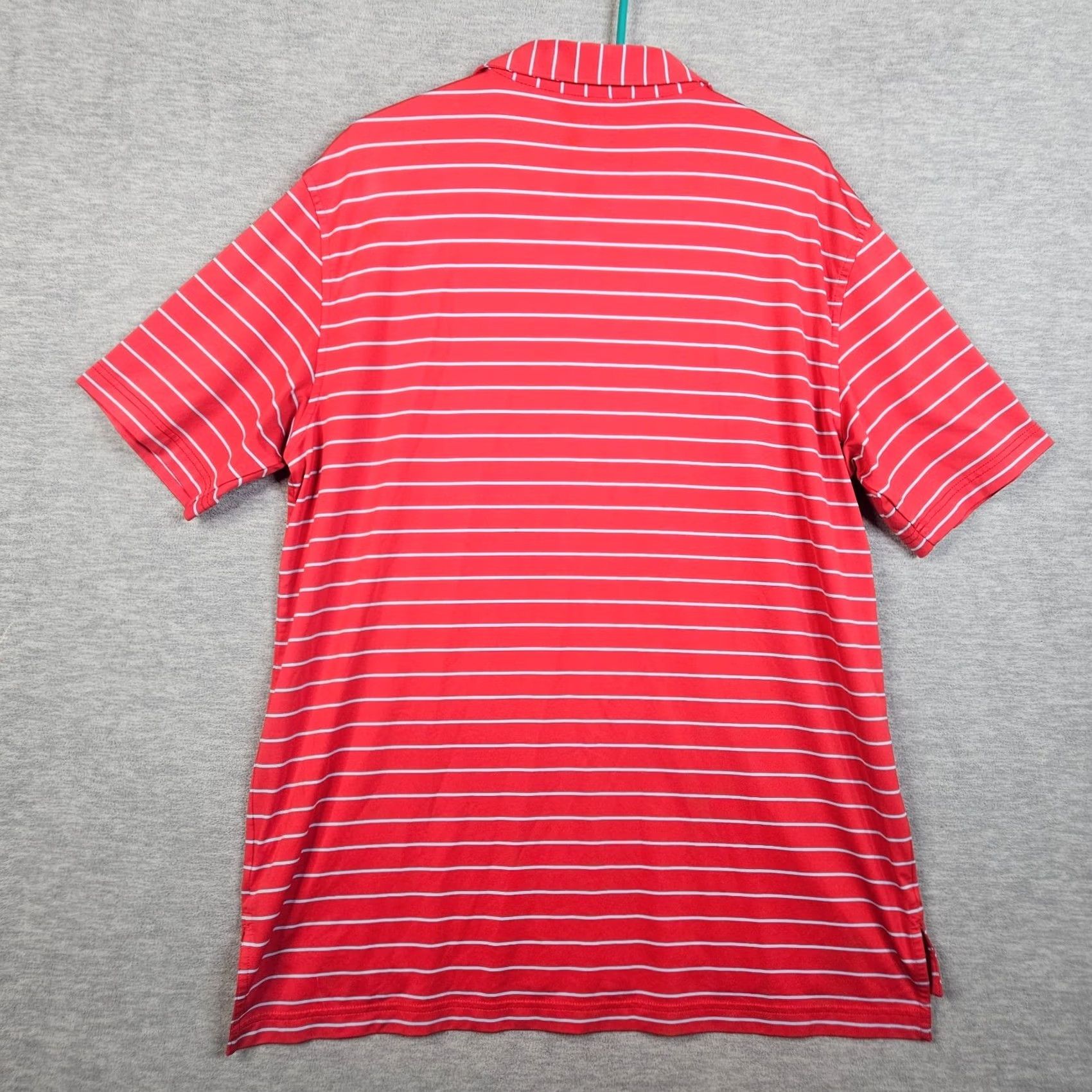 Peter Millar PETER MILLAR Polo Shirt Shirt Men Red White Stripes Sz L Multicolor Short Sleeve Casual Polo Shirt Mens Size US L / EU 52-54 / 3 - 2 Thumbnail