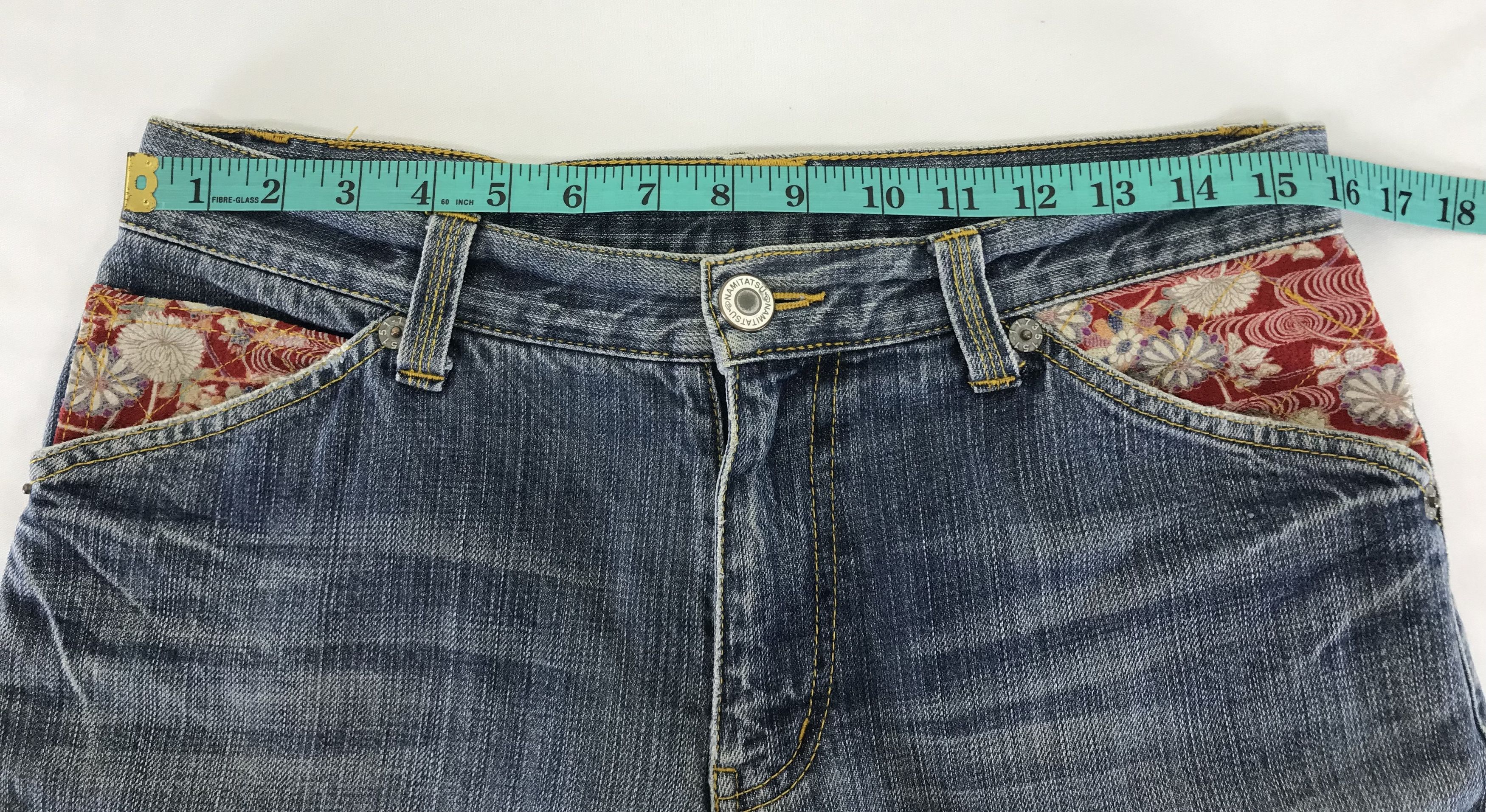 Japanese Brand Vintage Namitatsu Embroidered Sukajan Jeans Size US 31 - 16 Thumbnail
