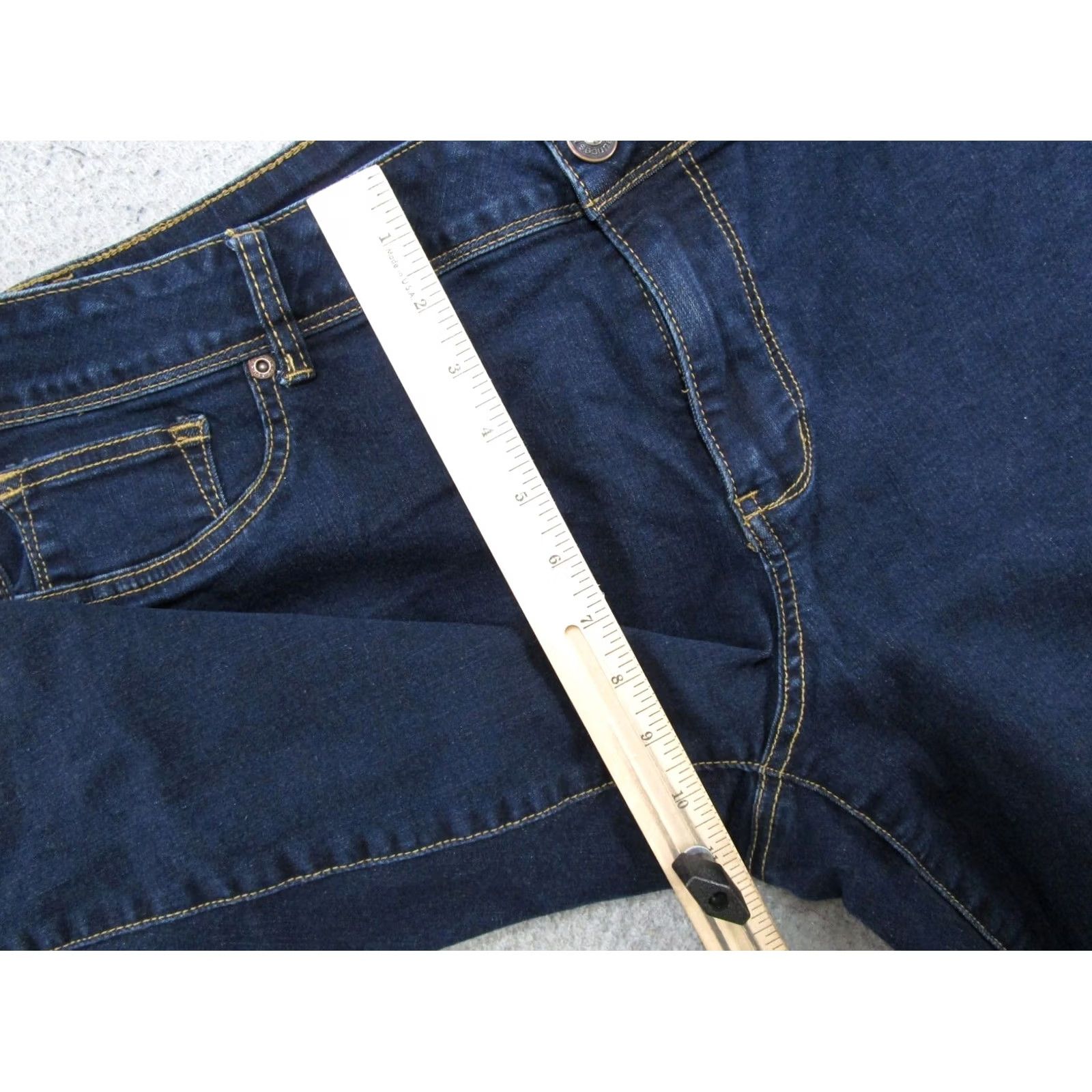 Vintage Maurices Womens Denim Skinny Jeans Jeggings Plus Size 22 Short Stretch 5-Pocket Design Blue Size 40" / US 18 - 6 Thumbnail