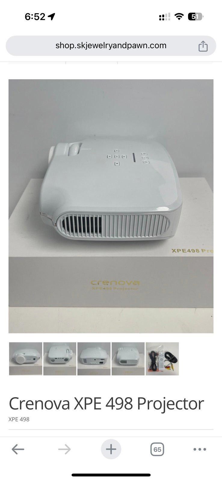 Other Crenova XPE498 Mini LED Projector, White Size ONE SIZE - 6 Thumbnail