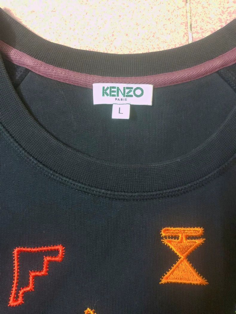 Kenzo KENZO Colorful totem embroidered hoodie Size L / US 10 / IT 46 - 3 Thumbnail