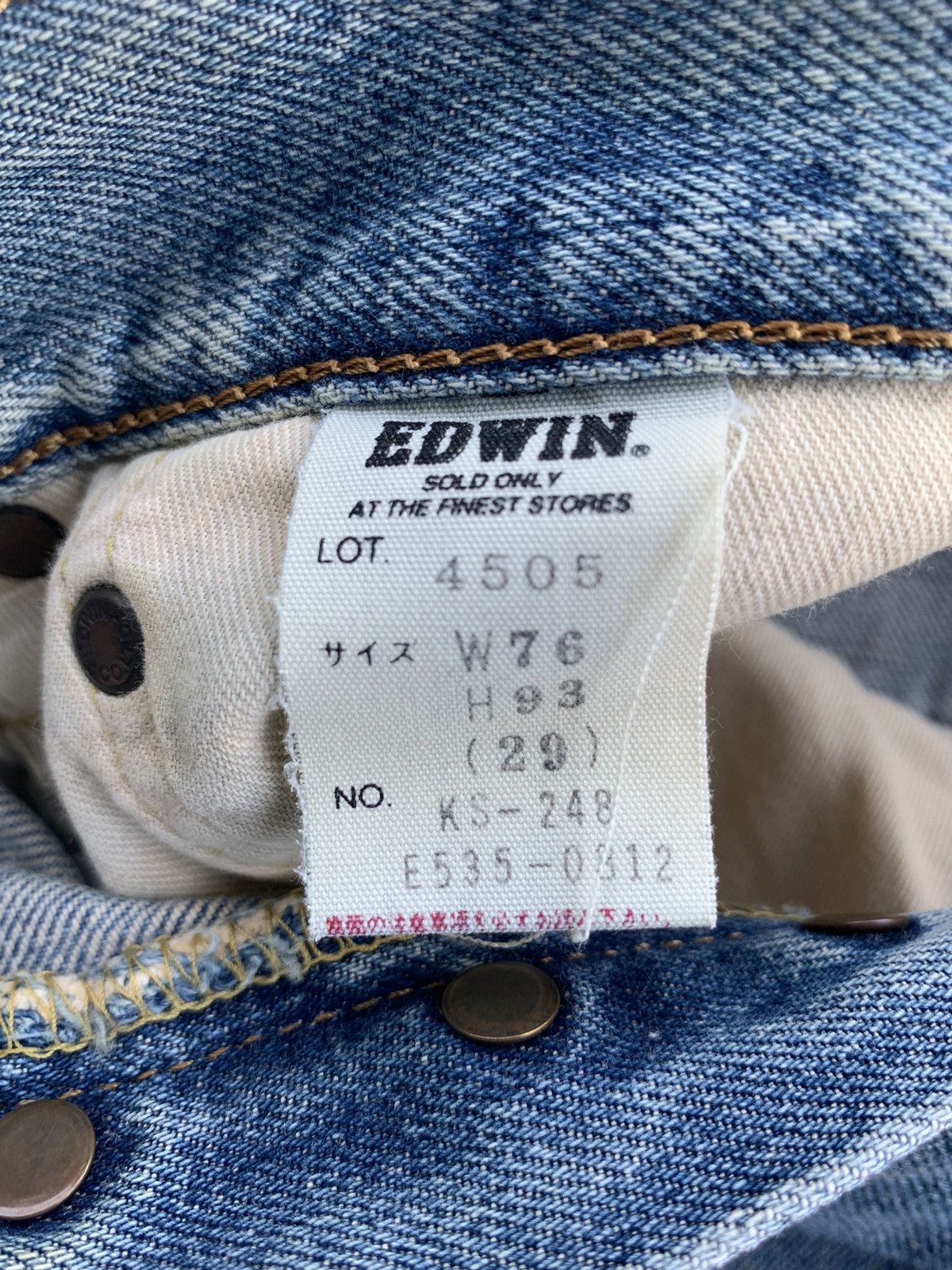 Edwin × Japanese Brand Edwin 505X Selvedge Distressed Denim Size US 28 / EU 44 - 11 Thumbnail