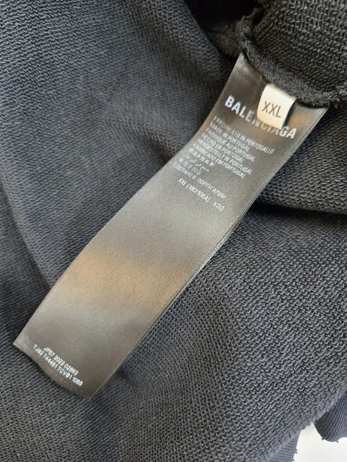 Balenciaga Balenciaga Tape Type Zip Up Ripped Pockets Hoodie Size US XXL / EU 58 / 5 - 4 Thumbnail