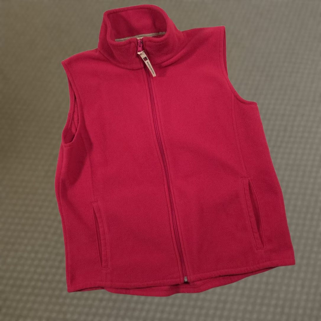 Vintage Woolrich Vest Womens Medium Red Fleece Full Zip Collar Pockets Outdoor Warm Size M / US 6-8 / IT 42-44 - 1 Thumbnail