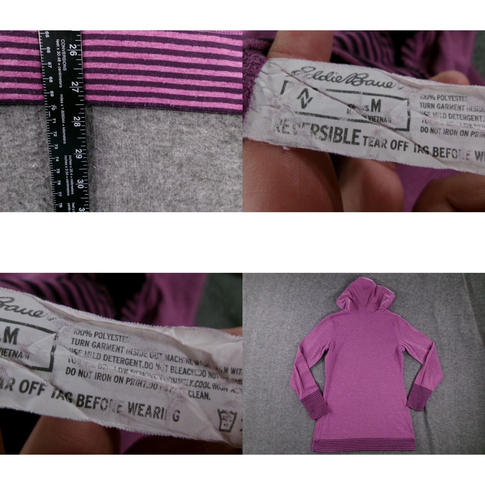 Eddie Bauer Eddie Bauer Hoodie Women Medium Purple Pullover Casual Outdoors Tunic Sweatshirt Size M / US 6-8 / IT 42-44 - 8 Thumbnail