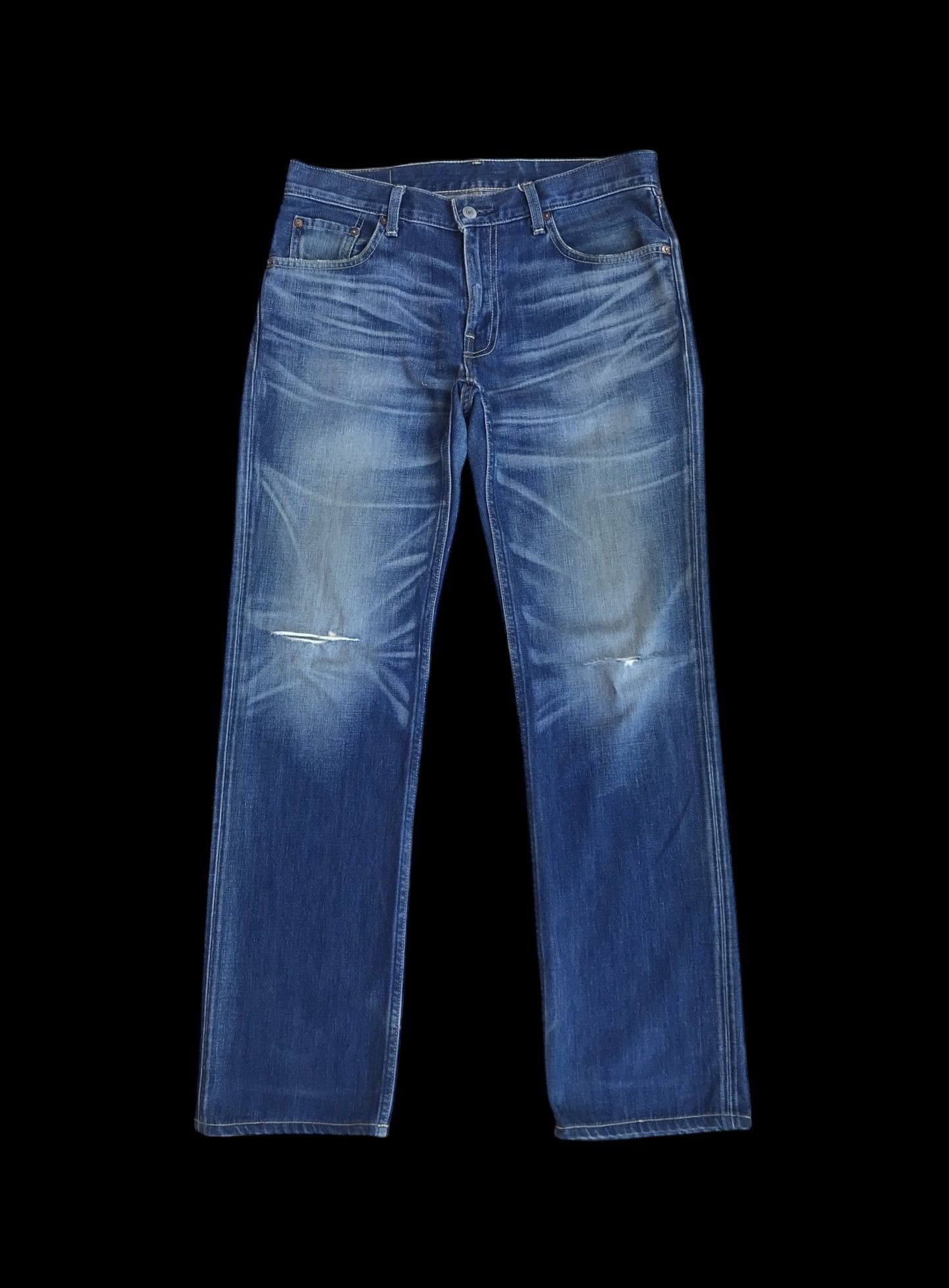 Levi's Vintage Levis 502 JAPAN selvedged distressed jean W31x31.5 Size US 31 - 3 Thumbnail