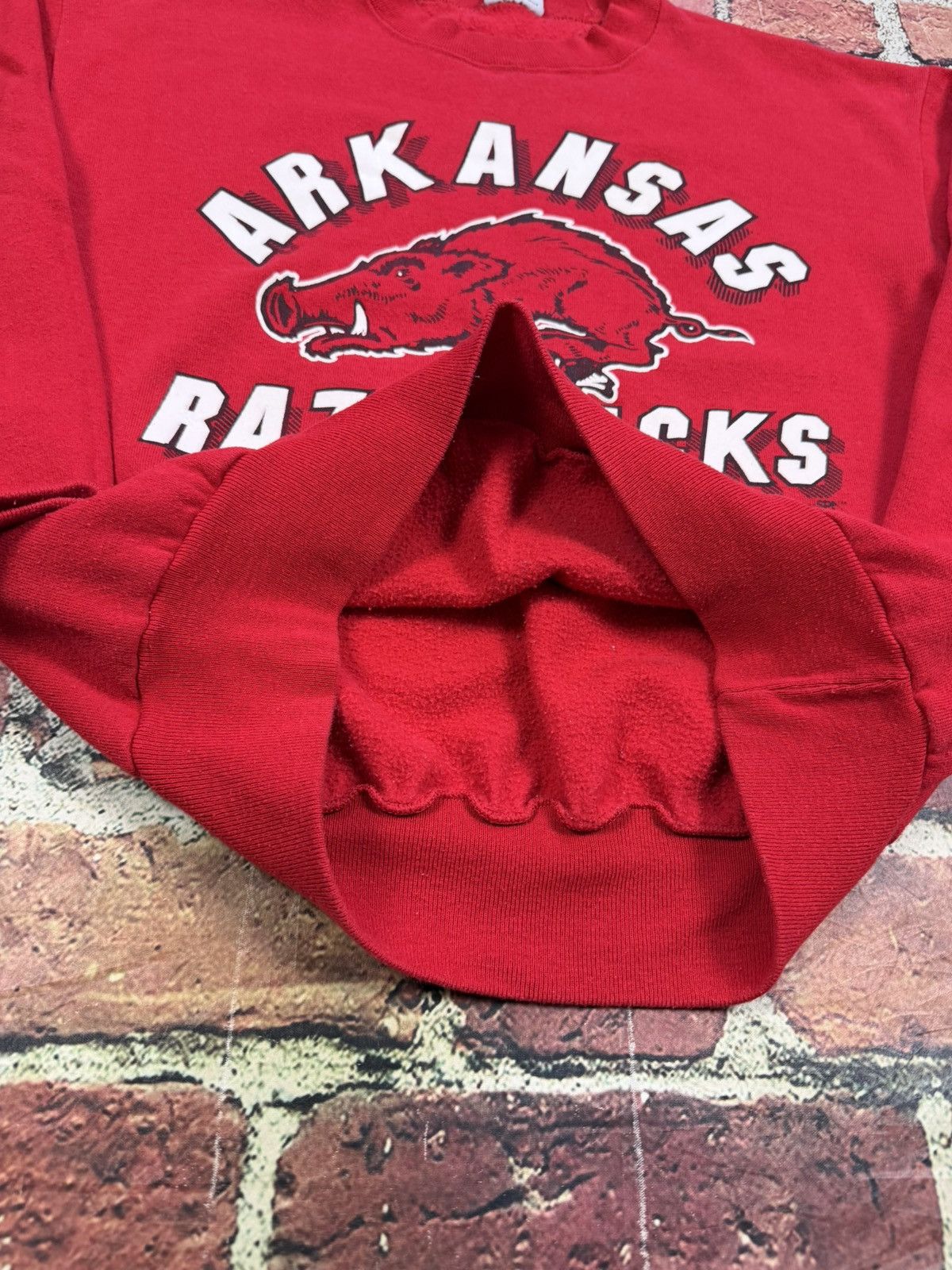 NCAA Vintage Arkansas Razorbacks Sweatshirt 1989 University 80s Size US L / EU 52-54 / 3 - 9 Thumbnail
