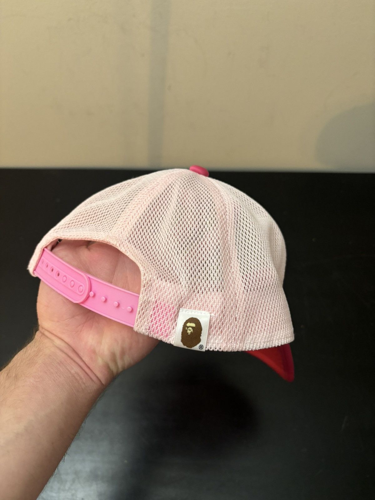 Bape A Bathing Ape Bape Sta Mesh Cap Hat Pink Size ONE SIZE - 3 Thumbnail