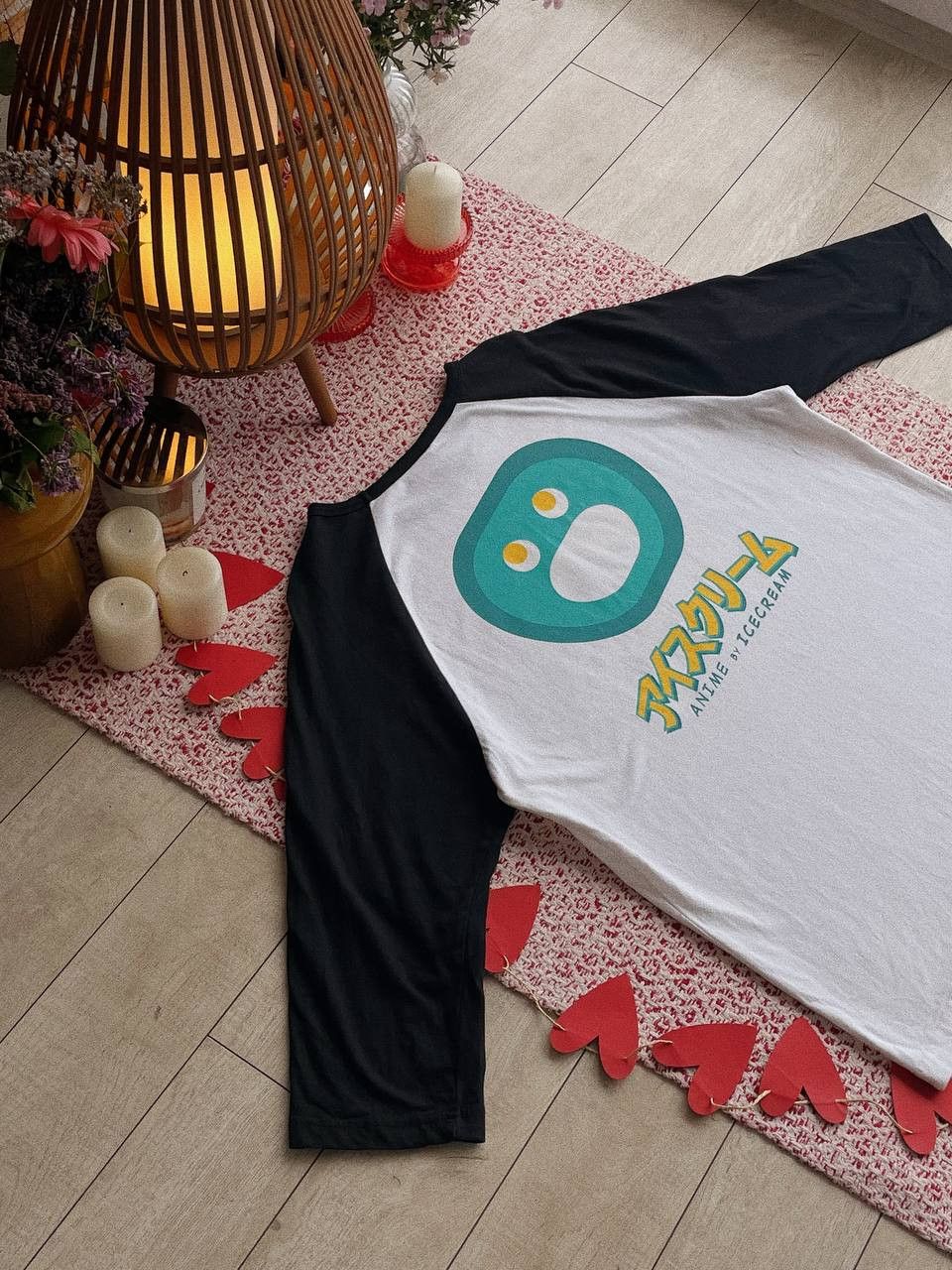 Icecream Icecream Anime Raglan Tee White Black 3/4 Sleeve Size US L / EU 52-54 / 3 - 7 Thumbnail