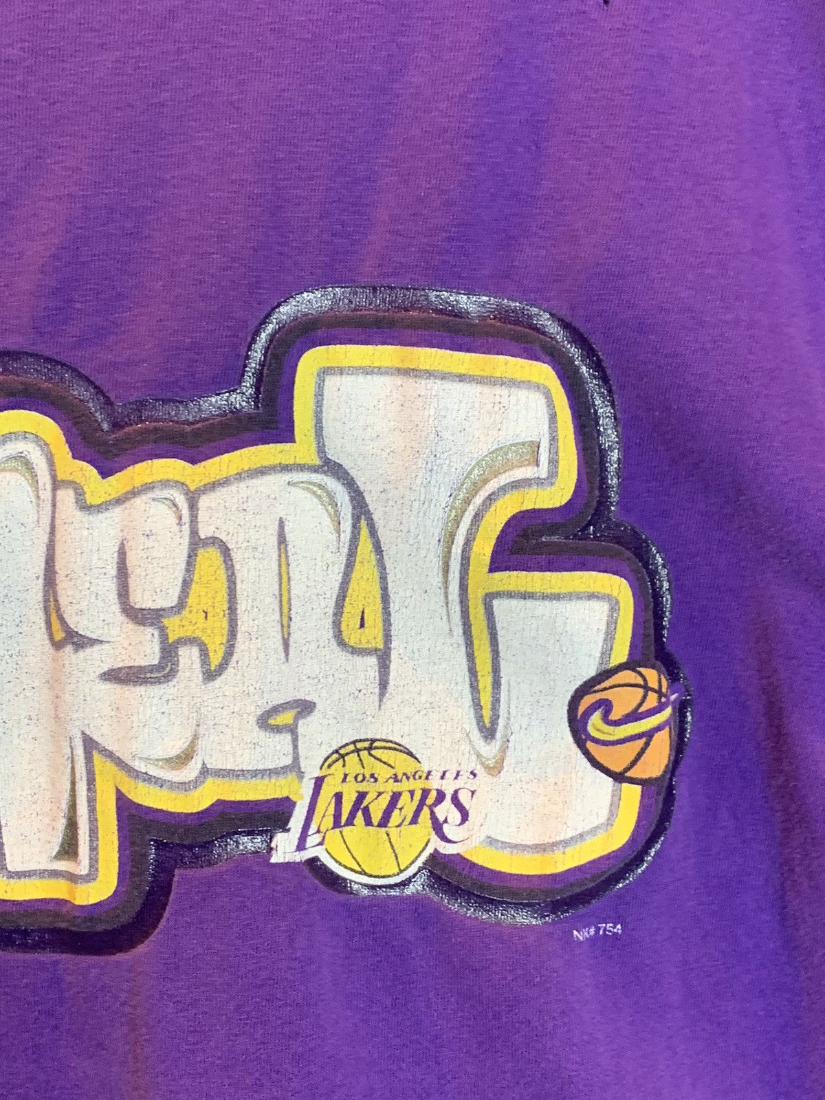 Nike *RARE* Vintage Shaq Nike Shaquille O’Neal LA Lakers T-Shirt Size US L / EU 52-54 / 3 - 7 Thumbnail